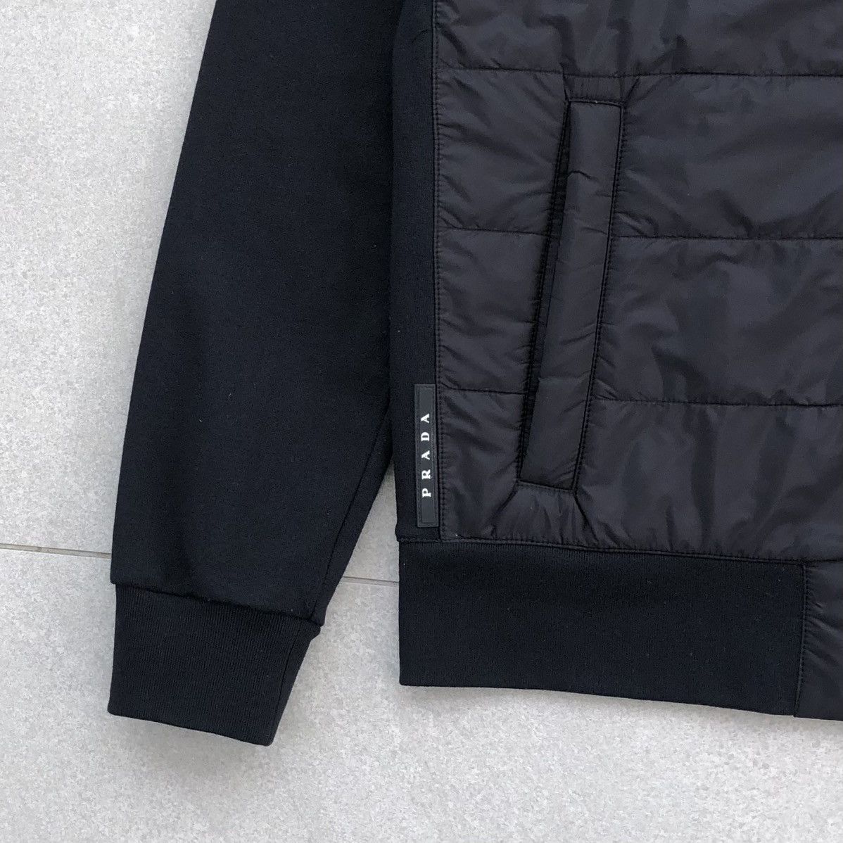 Prada SS19 Prada Black Nylon Paneled Hybrid Jacket Size US M / EU 48-50 / 2 - 4 Thumbnail