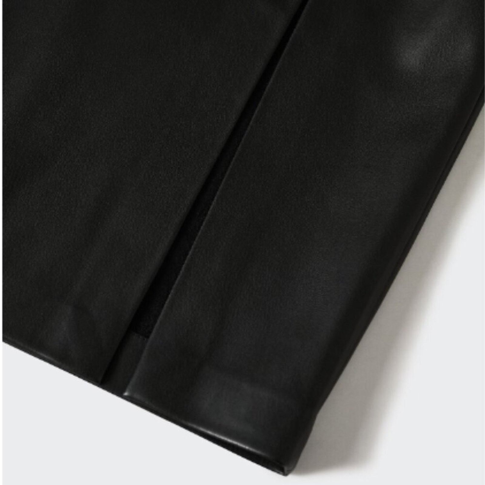 Mango Mango Faux Leather Black Pencil Skirt NWT Size 12 Size 34" / US 12 / IT 48 - 9 Thumbnail