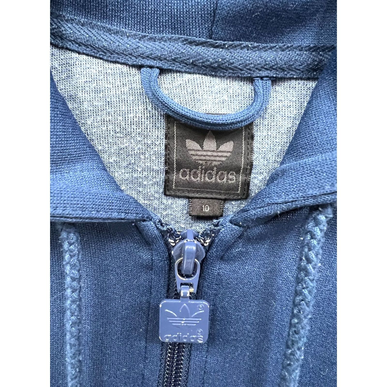 Adidas Adidas Originals Track Top Hooded Jacket Womens Size S Blue Short Zip Full Zip Vintage Size S / US 4 / IT 40 - 4 Thumbnail