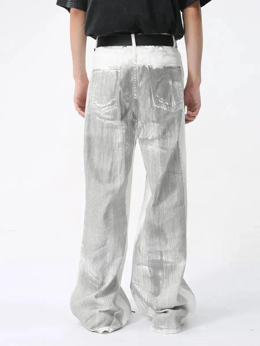 Japanese Brand Retro loose straight leg casual jeans Size US 32 / EU 48 - 3 Thumbnail