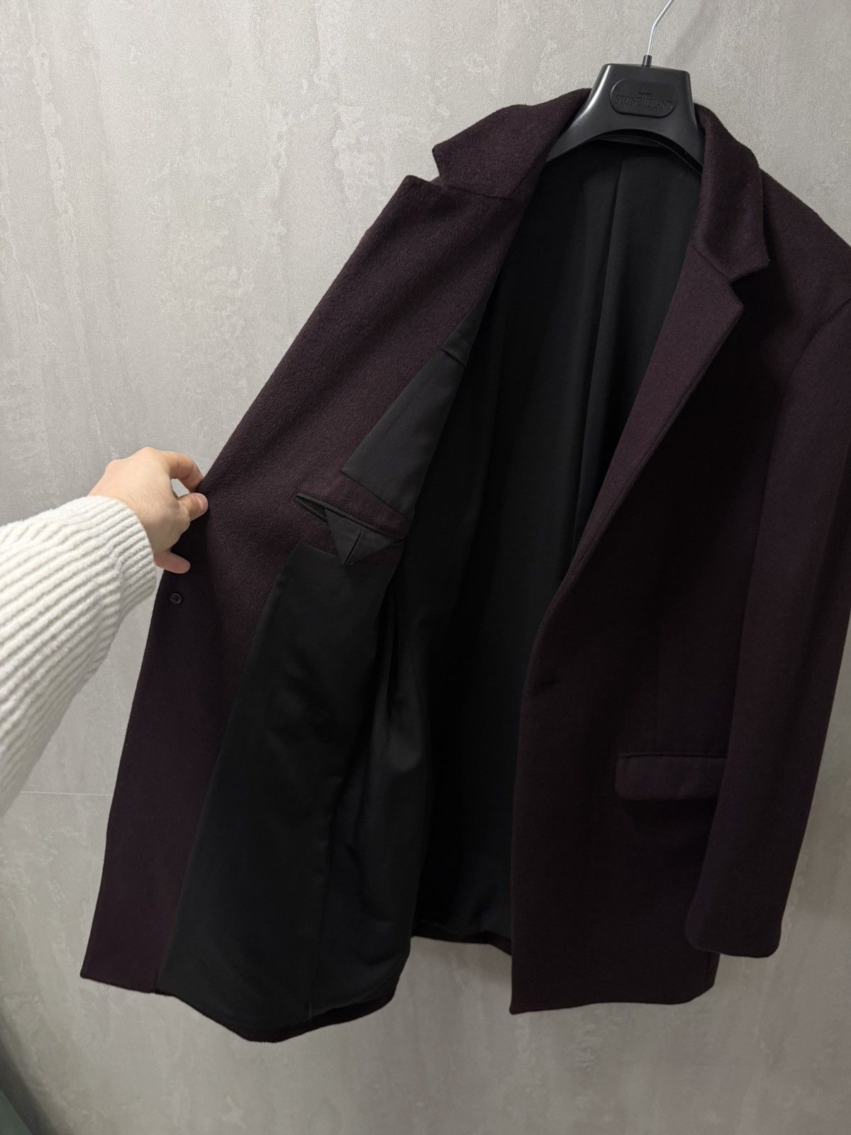 Allsaints AllSaints wool manor coat jacket dark garnet size S-M Size US S / EU 44-46 / 1 - 15 Thumbnail