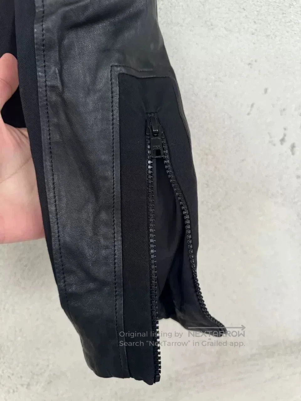 Helmut Lang Helmut Lang Fitted Leather Jacket. Size S / US 4 / IT 40 - 3 Thumbnail