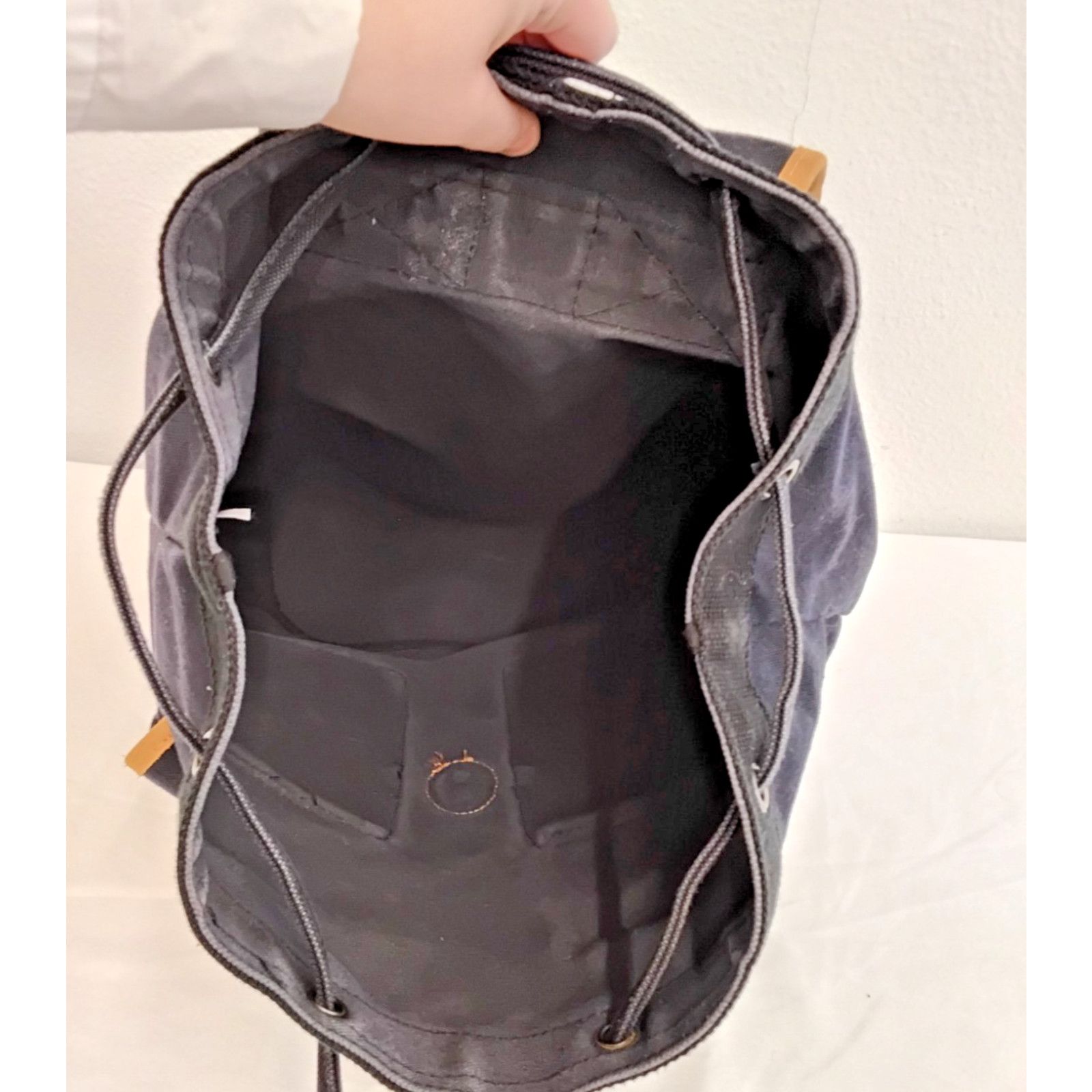 Eddie Bauer Eddie Bauer Canvas Backpack Black With Leather Trim Vintage Size ONE SIZE - 14 Thumbnail