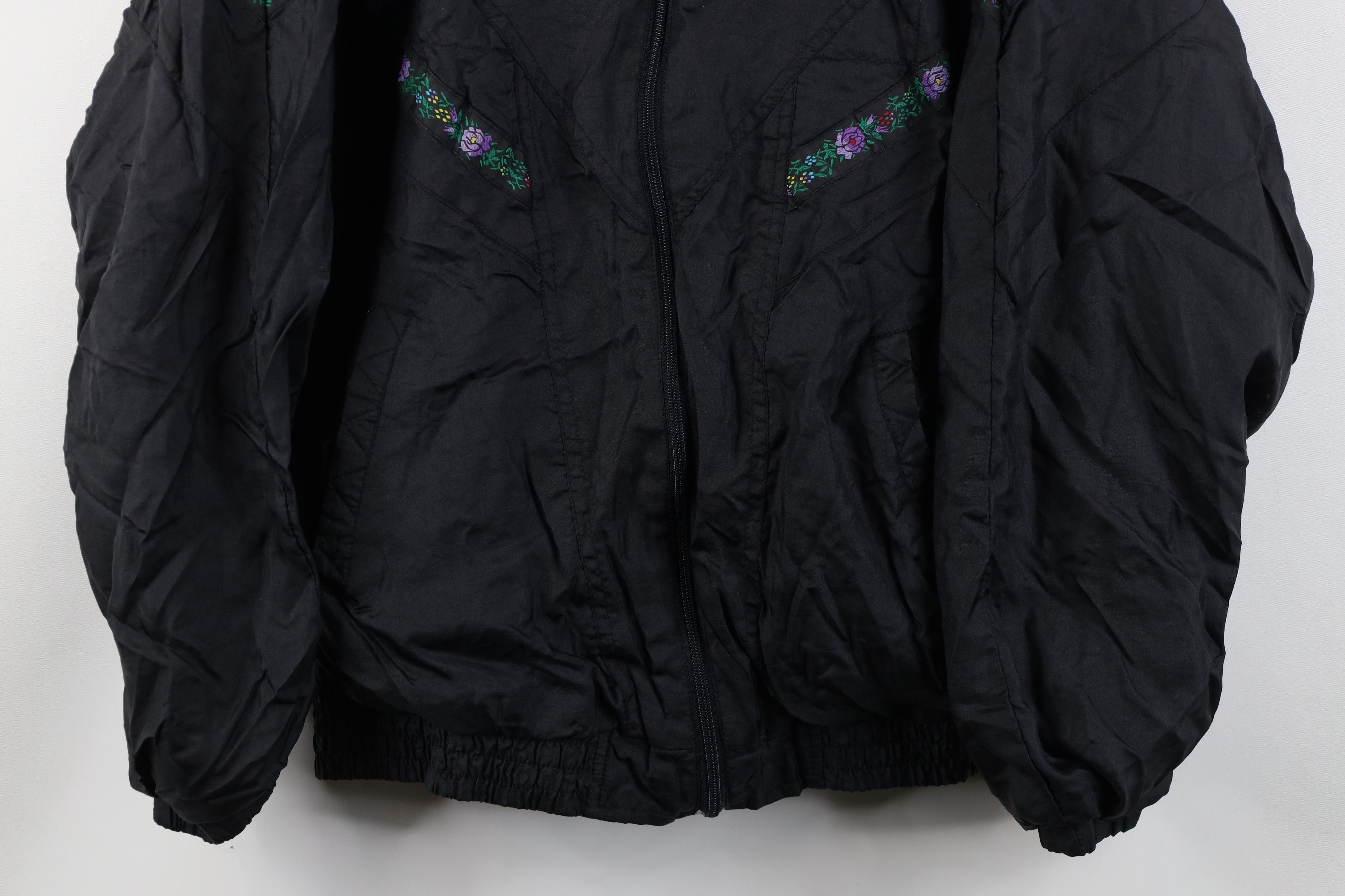 Vintage Vintage 90s Streetwear Flower Floral Windbreaker Jacket Size M / US 6-8 / IT 42-44 - 3 Thumbnail