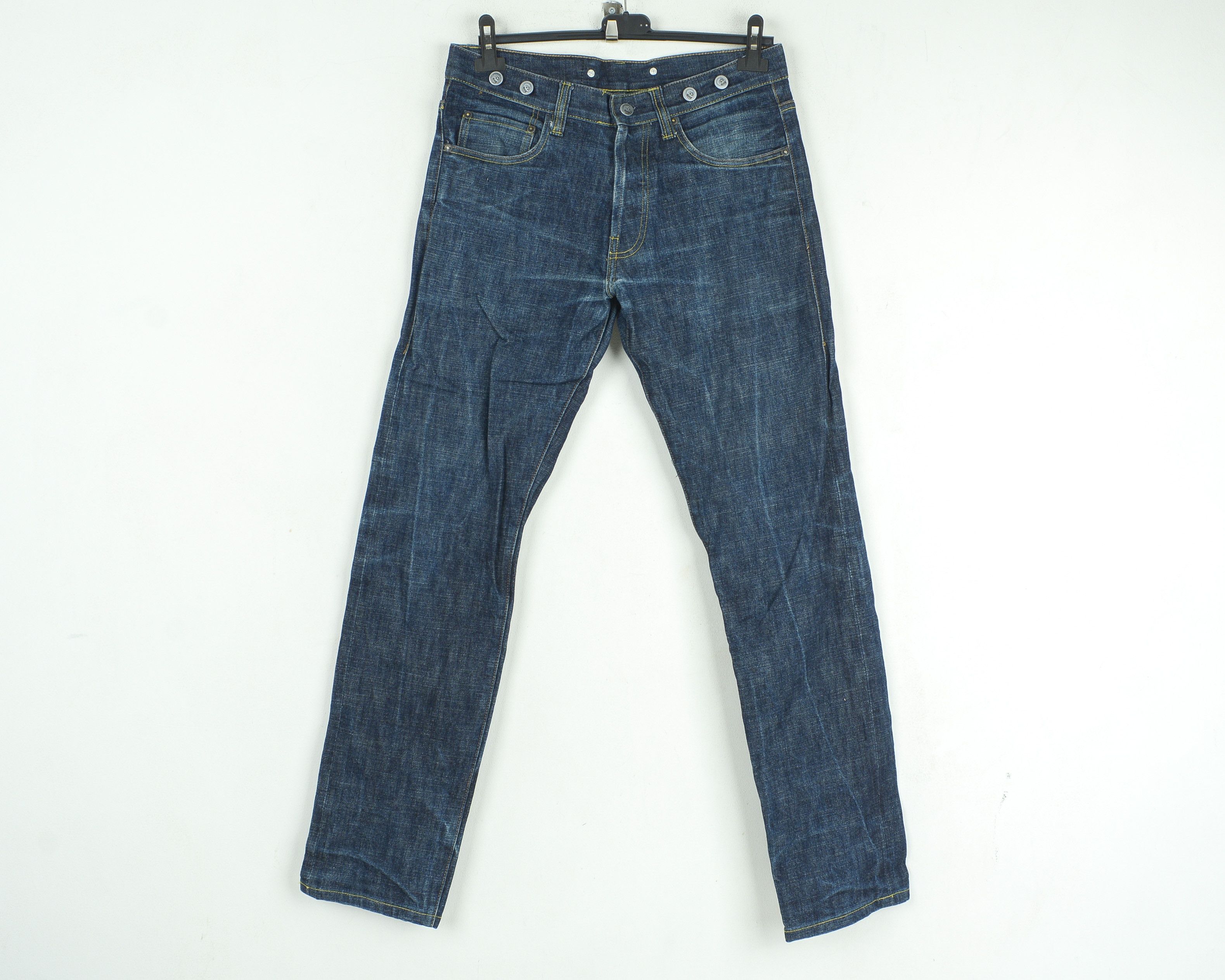 666 Japanese Blue Dry W31 L34 Reg Taper Selvedge Jeans Denim