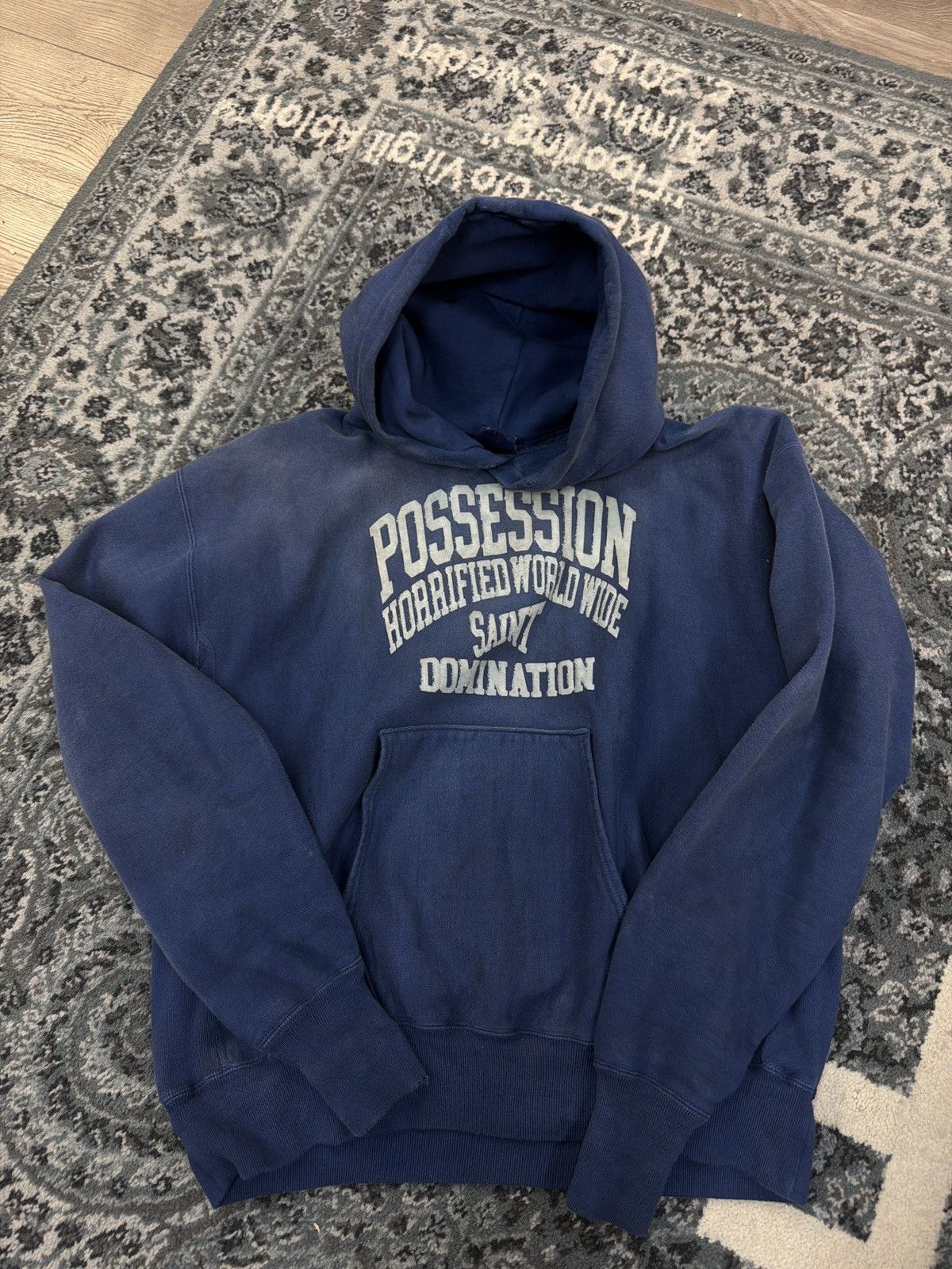 Saint Michael Saint Michael possession domination hooded sweatshirt navy Size US M / EU 48-50 / 2 - 1 Thumbnail