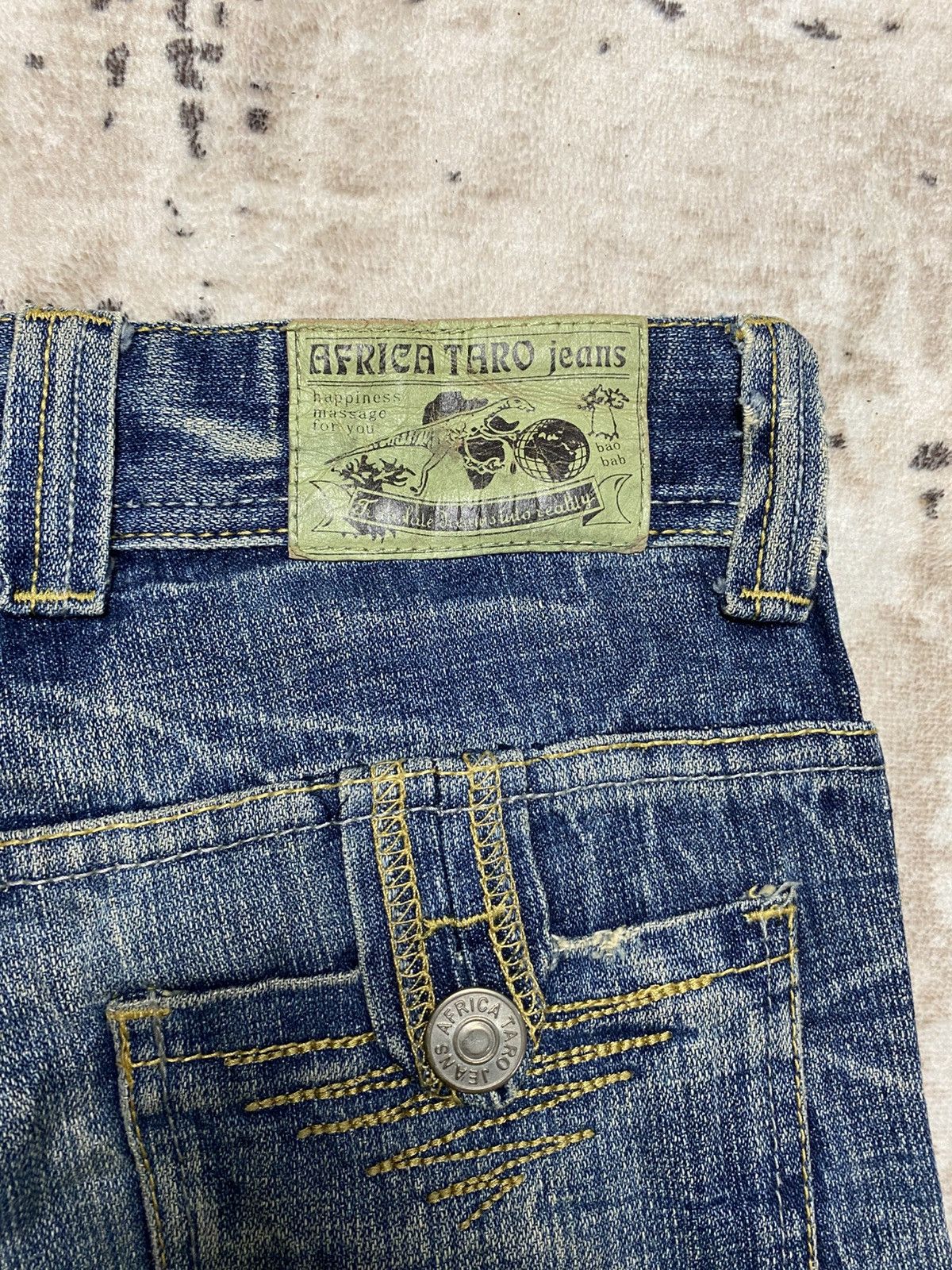 Hysteric Glamour Vintage Baggy Africa Taro Crack Mud Wash Size US 29 - 17 Thumbnail