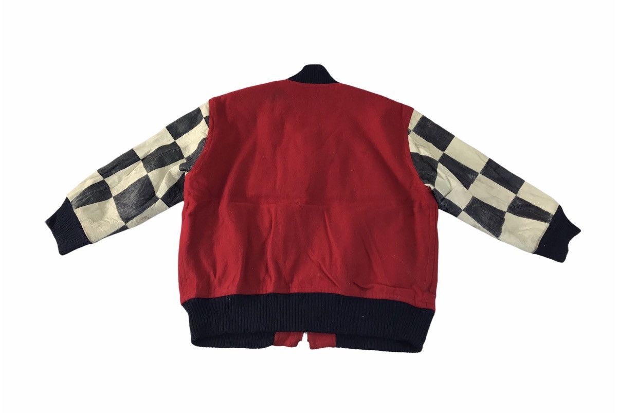 Junko Shimada Junko Shimada Part 2 Varsity Jacket Checked Leather Sleeve Size US L / EU 52-54 / 3 - 4 Thumbnail