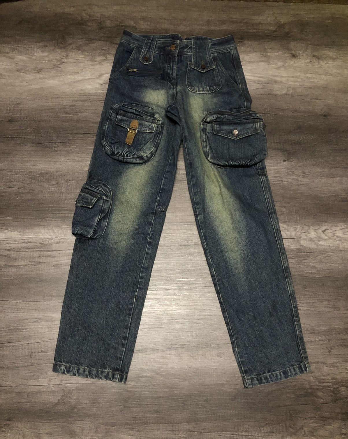 Japanese Brand × Le Grande Bleu (L.G.B.) Q Zhi Yi Zu Cargo Jeans Multi Pocket Size 28" / US 6 / IT 42 - 21 Thumbnail