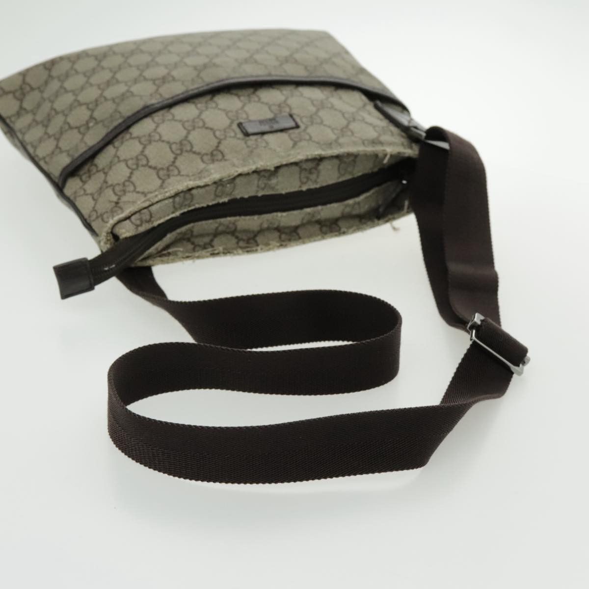 Gucci GUCCI GG Supreme Shoulder Bag Pvc Leather Beige Brown Silver Size ONE SIZE - 10 Thumbnail