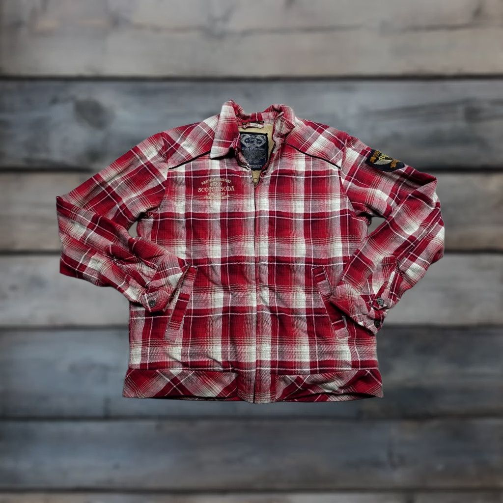 Scotch & Soda Scotch & Soda Jacket Men M Red Plaid Quilted Lined Wool Outdoors Heavyweight Long Coat Style Outdoors Modern, 90s Theme Womens Mens Girls Boys Size US M / EU 48-50 / 2 - 1 Thumbnail