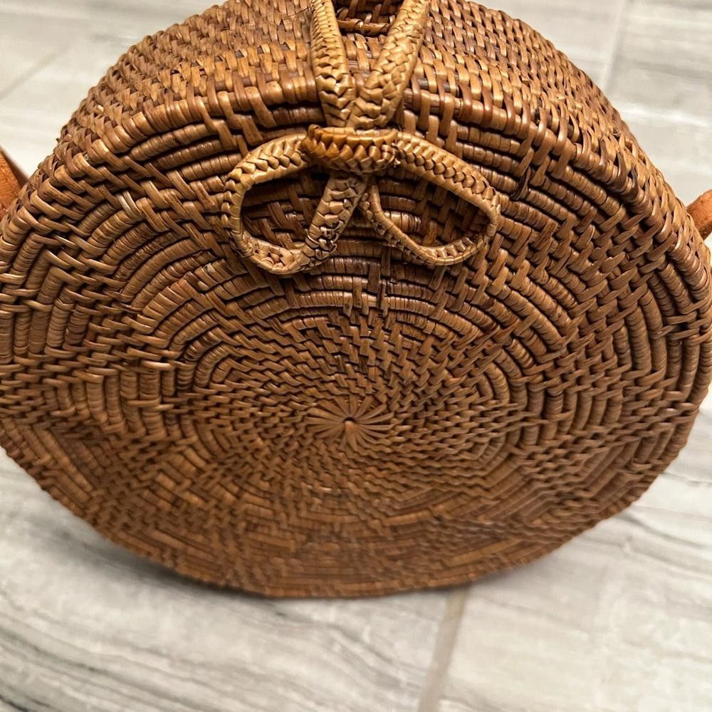 Designer ROUND RATTAN BAG (MEDIUM) Size ONE SIZE - 3 Thumbnail