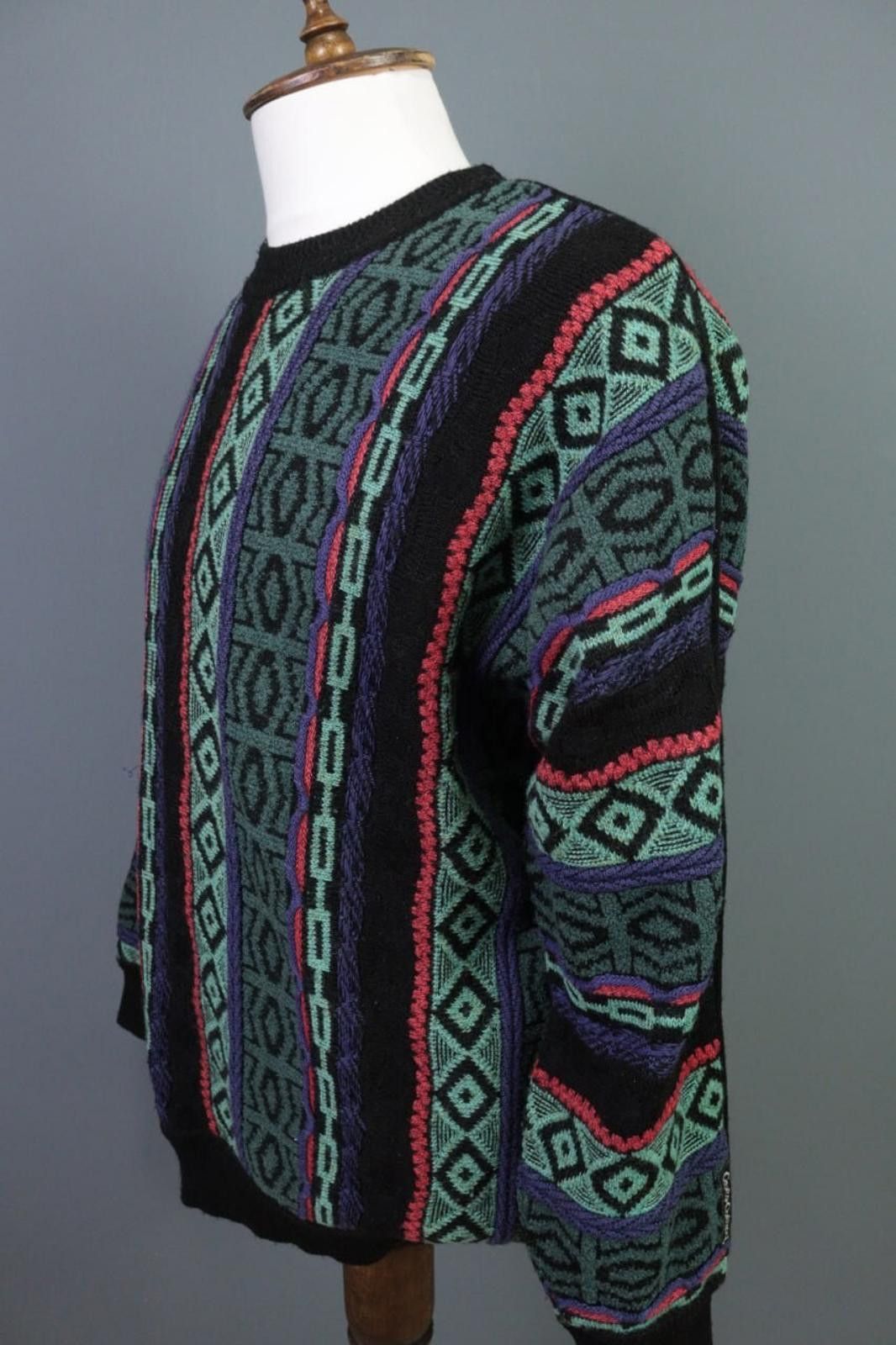 Carlo Colucci Carlo Colucci Multicolor Geometric Wool Knit Sweater Size 50 Size US M / EU 48-50 / 2 - 8 Thumbnail