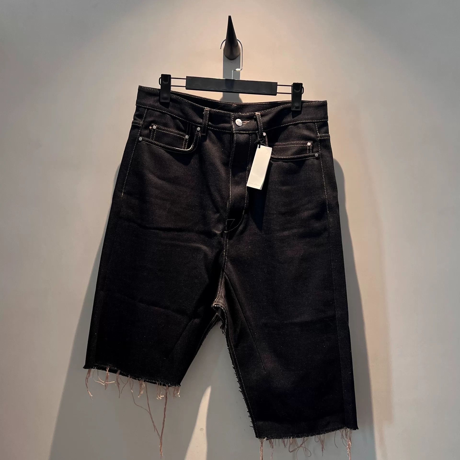 Rick Owens rick owens men’s denim fringe skirt Size US 31 - 1 Thumbnail