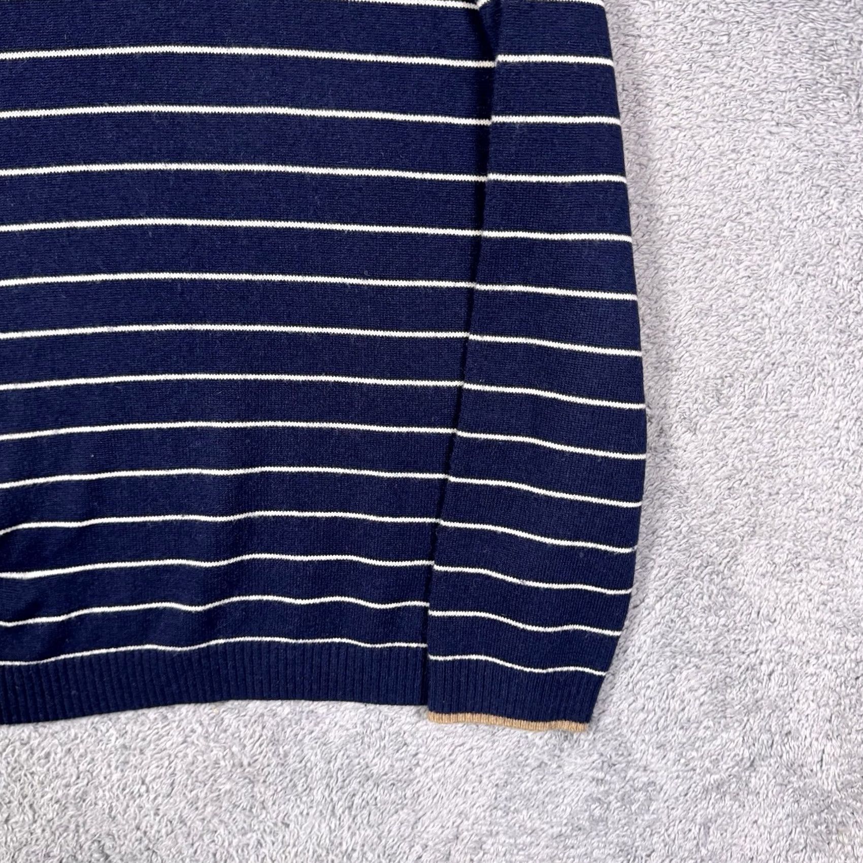 Vintage LL Bean Cashmere Sweater Women's XL Classic Crewneck Knit Pullover Stripe 515166 Size XL / US 12-14 / IT 48-50 - 2 Thumbnail