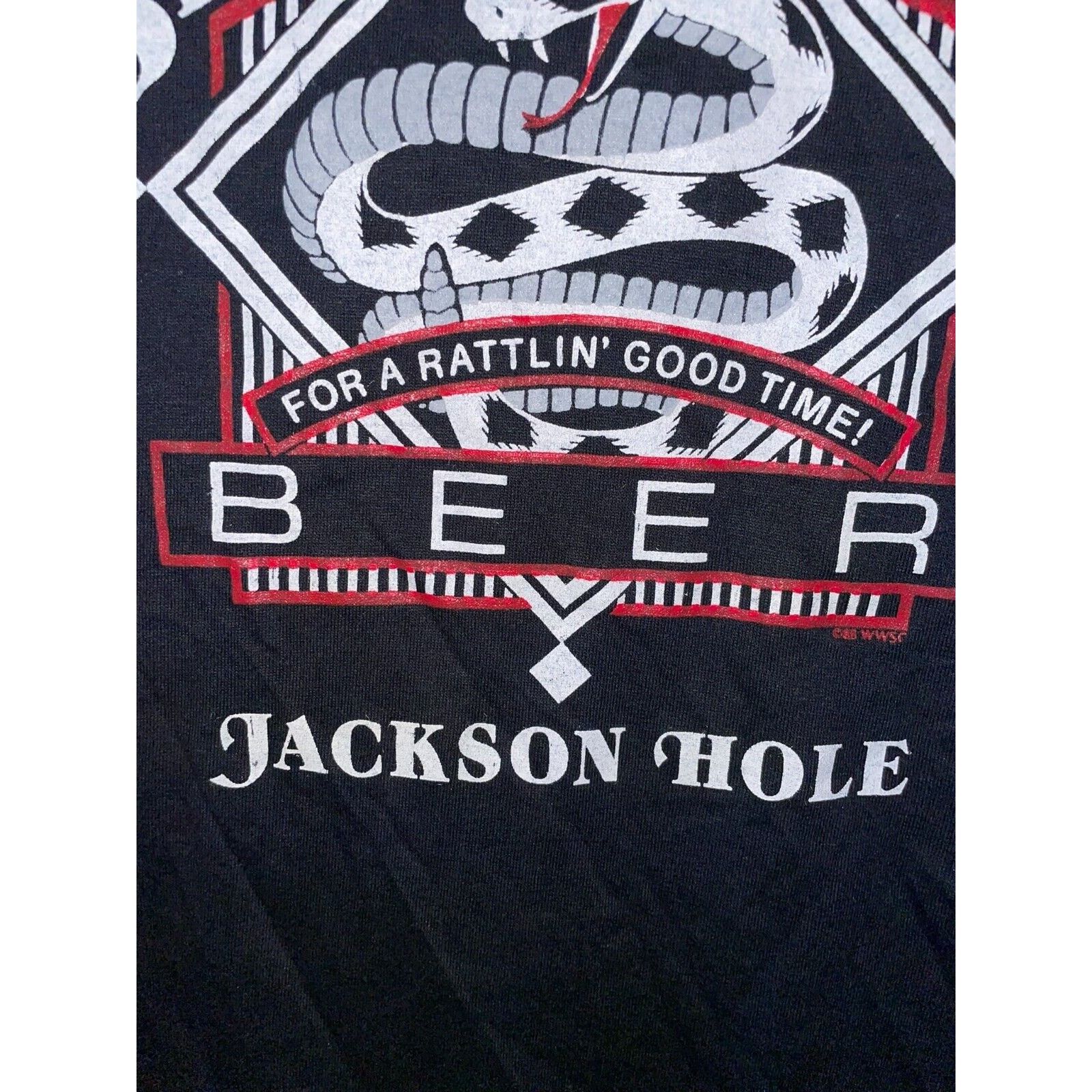 Jerzees Vintage Beer Shirt Black Diamond Jackson Hole Tee 80s VTG M Size US M / EU 48-50 / 2 - 5 Thumbnail