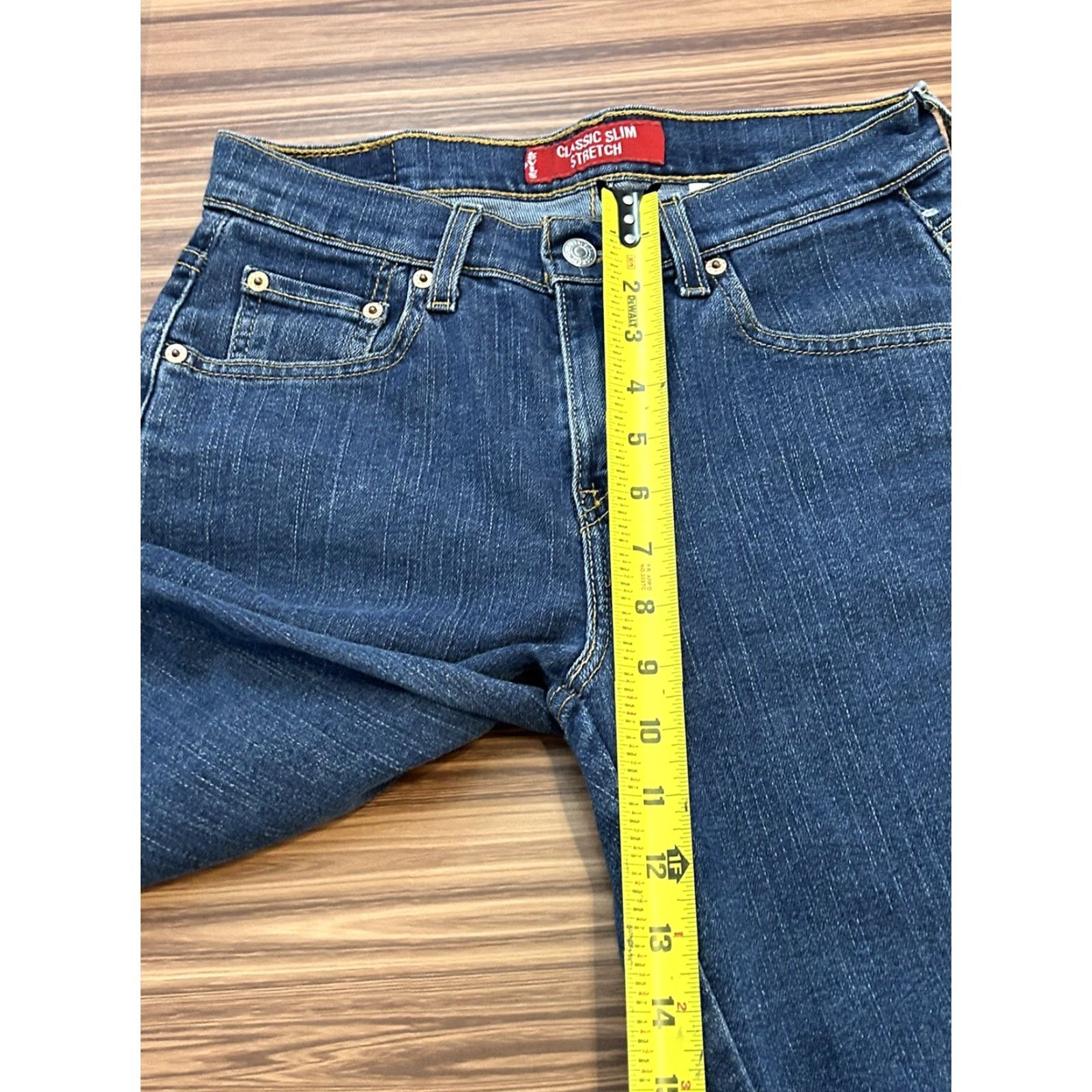Levi's Levi's Jeans Womens Size 6 Slim Stretch Blue Logo Button Zip Mid Rise Classic Skinny Regular mis Blue Logo Button Zip Size 28" / US 6 / IT 42 - 4 Thumbnail