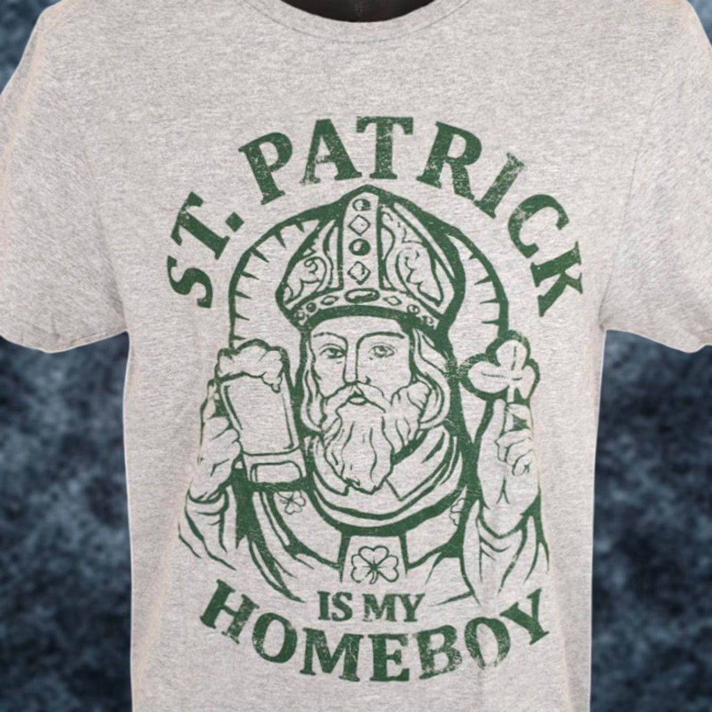 Vintage St Patricks Day T Shirt Mens Size Small Gray My Homeboy Paddys Beer Irish Fifth Sun Shirt Mens Small Gray Beer Holiday Humor Size US S / EU 44-46 / 1 - 1 Thumbnail