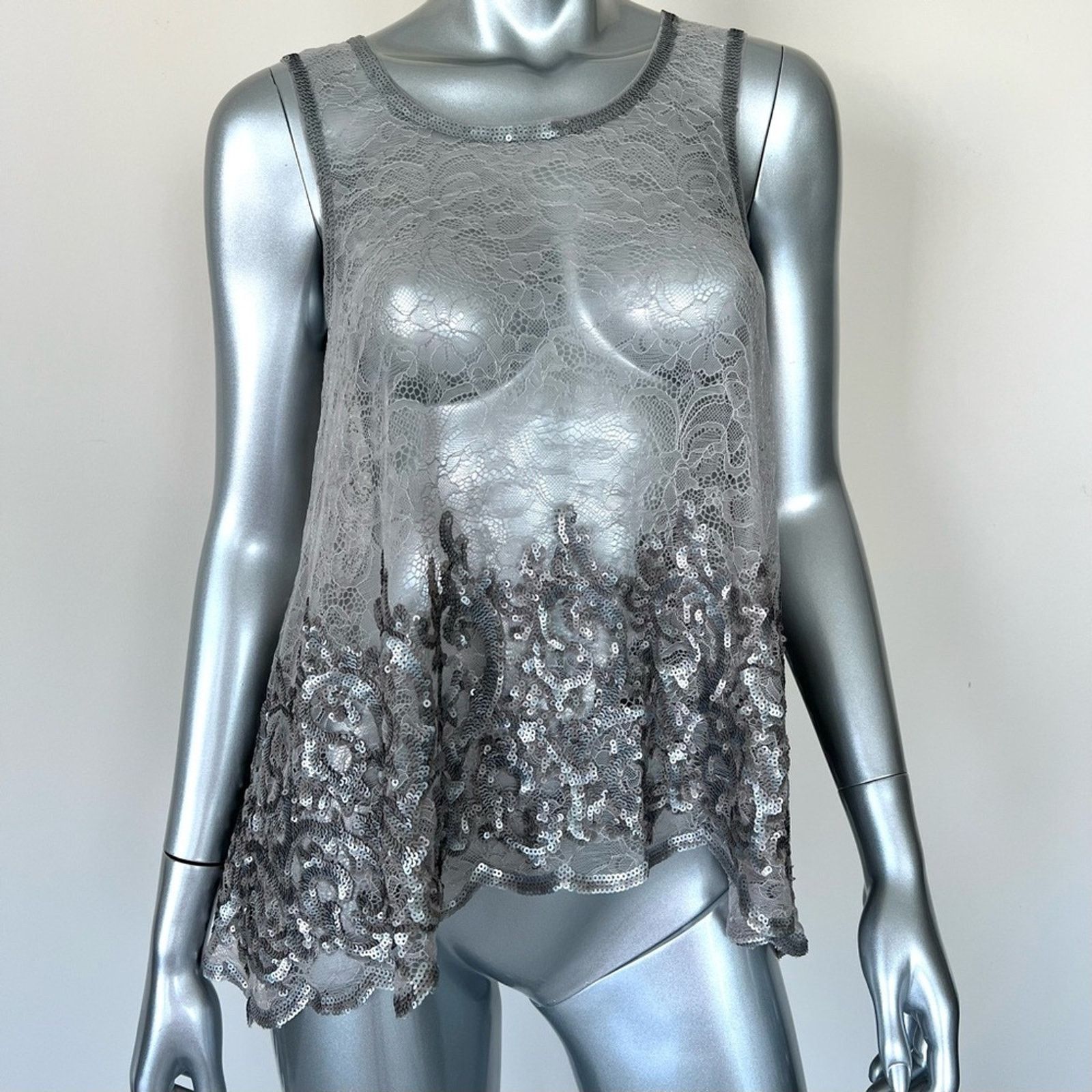 Other Women sheer top with sequins size S Size S / US 4 / IT 40 - 1 Thumbnail