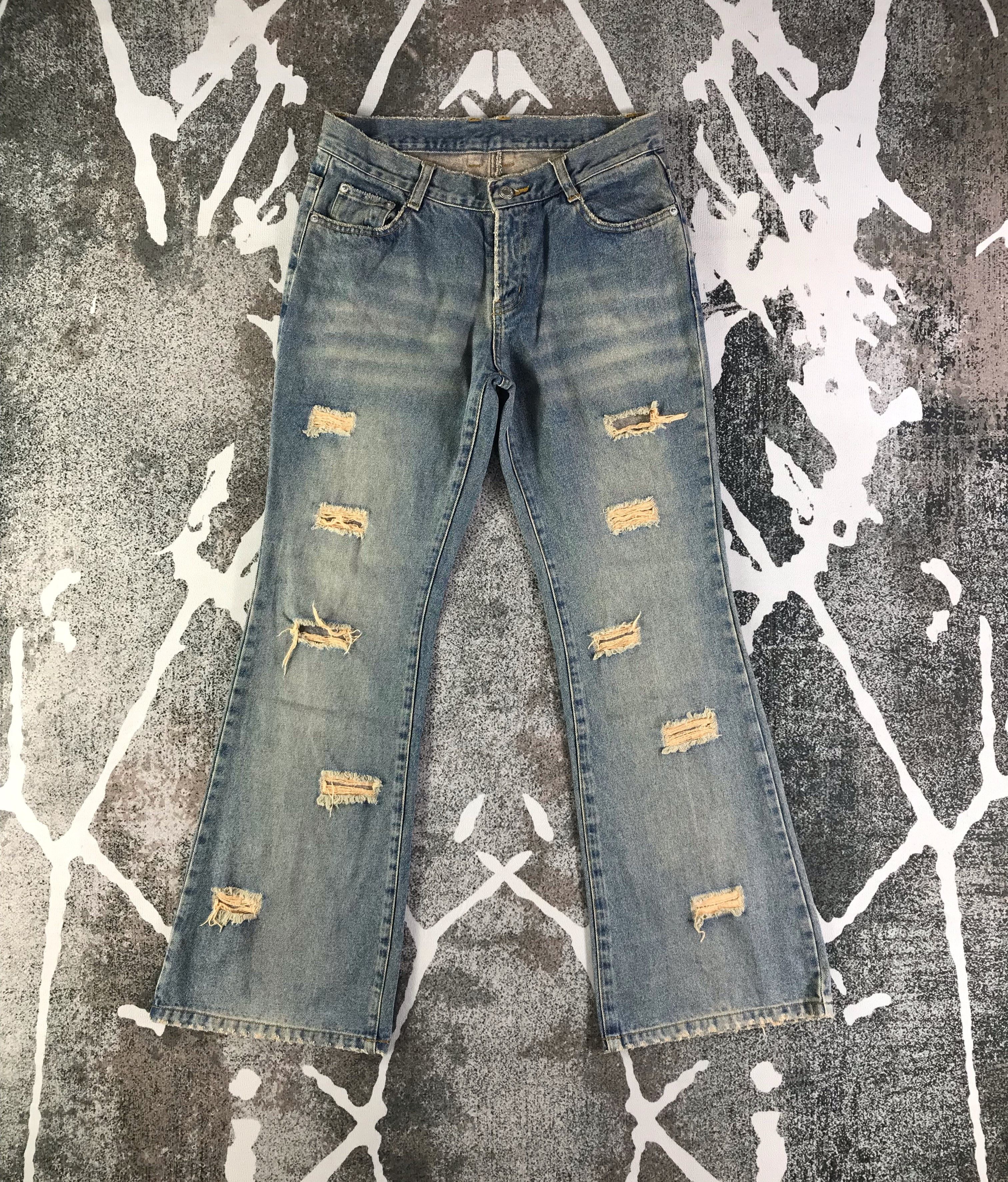 Japanese Brand Vintage Japanese Brand Flared Jeans Ripped Denim Size US 30 / EU 46 - 1 Thumbnail