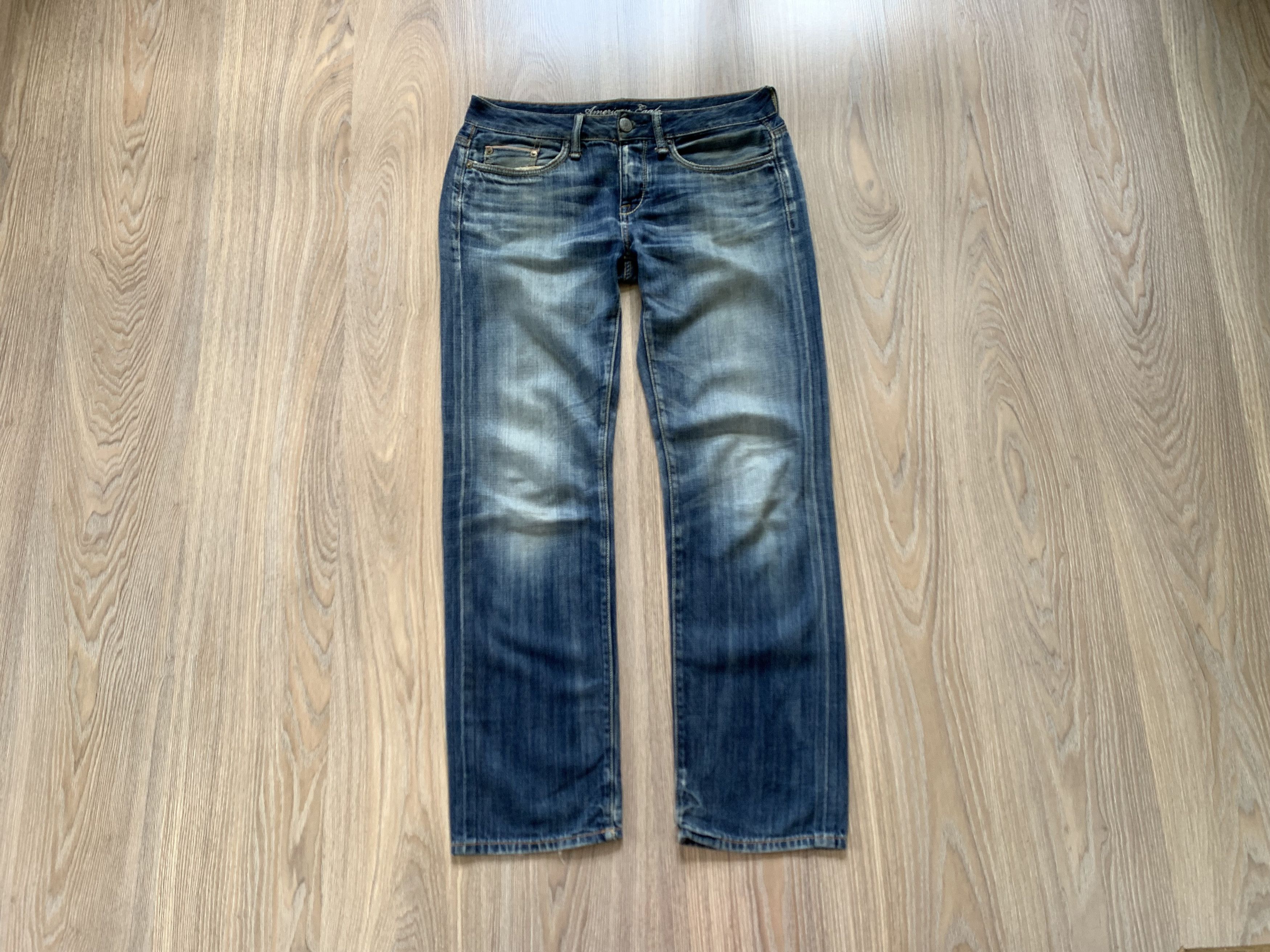 American Eagle Outfitters American Eagle Light Blue Distressed Selvedge Jeans Size US 30 / EU 46 - 1 Thumbnail