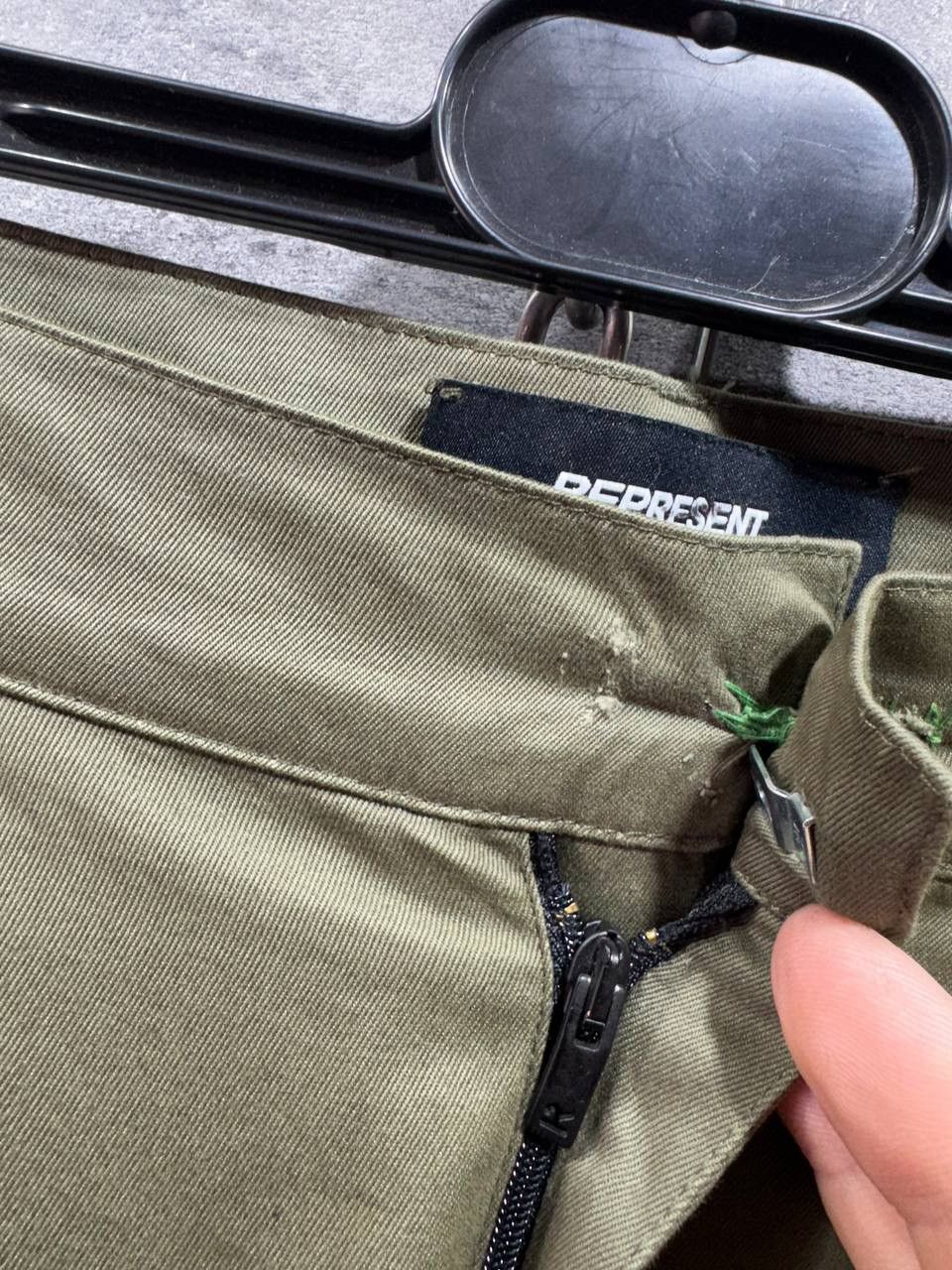 Represent Clo. Represent Mens Cargo Trousers Joggers Khaki Zipped Pockets Size US 32 / EU 48 - 9 Thumbnail