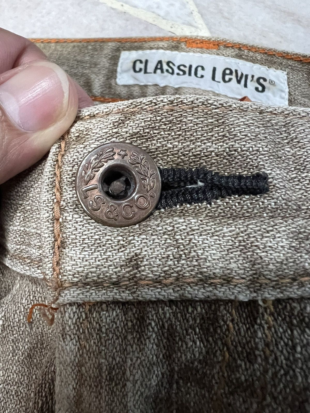 Levi's 💥BAGGY💥VINTAGE LEVIS 502 BROWN JEANS VERY RARE Size US 33 - 9 Thumbnail