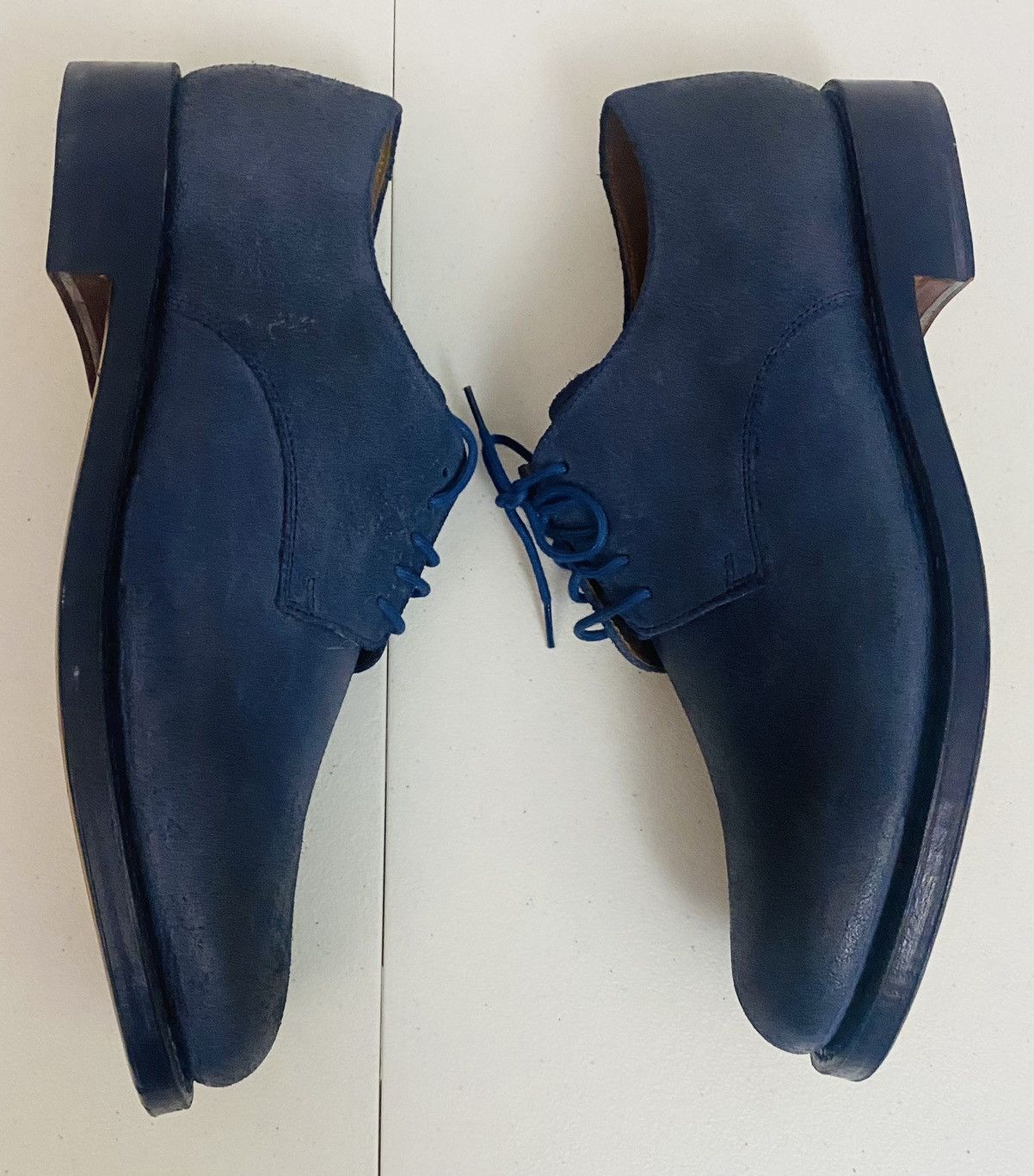 Grenson Grenson Blue Leather Burnished Toe Finnegan Derby 10 NIB Size US 10 / EU 43 - 5 Thumbnail