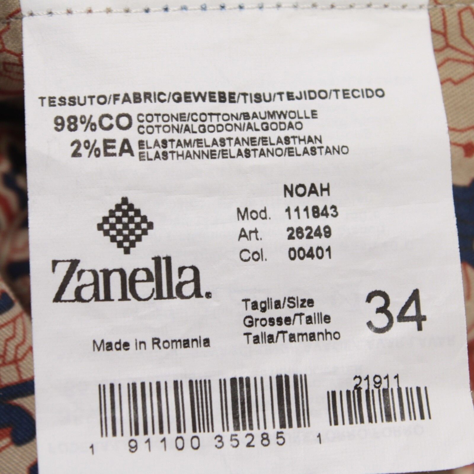 Zanella Zanella New with tags Chino Size 34 US In Blue Size US 34 / EU 50 - 6 Thumbnail