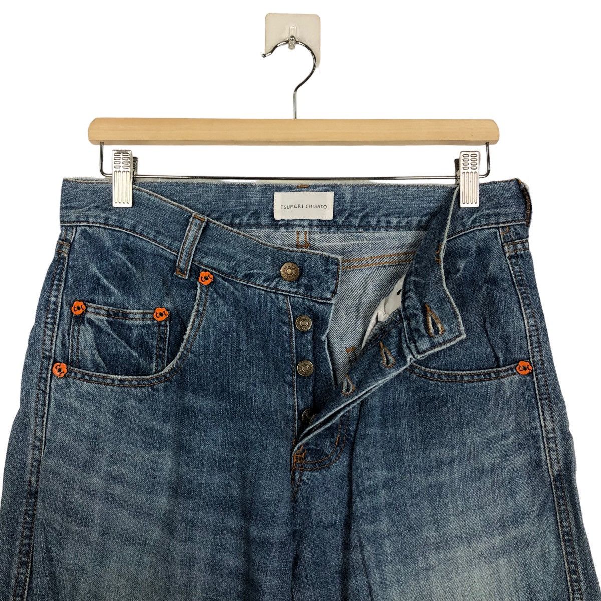 Issey Miyake 🔥90’s Vintage Issey Miyake Tsumori Chisato Denim Jeans Size US 32 / EU 48 - 10 Thumbnail