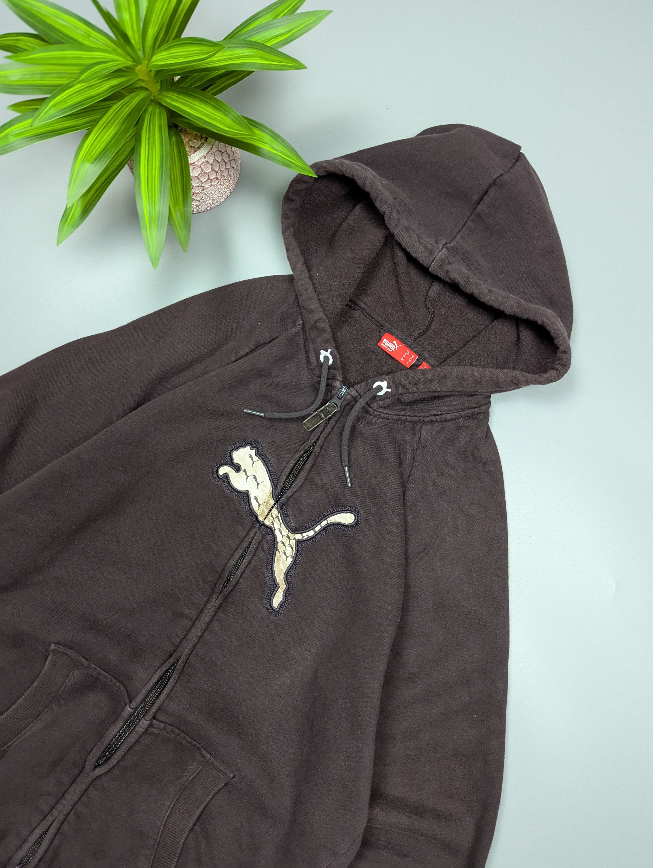 Puma PUMA Vintage Men's Full Zip Hoodie Dark Brown Y2k Size US M / EU 48-50 / 2 - 3 Thumbnail