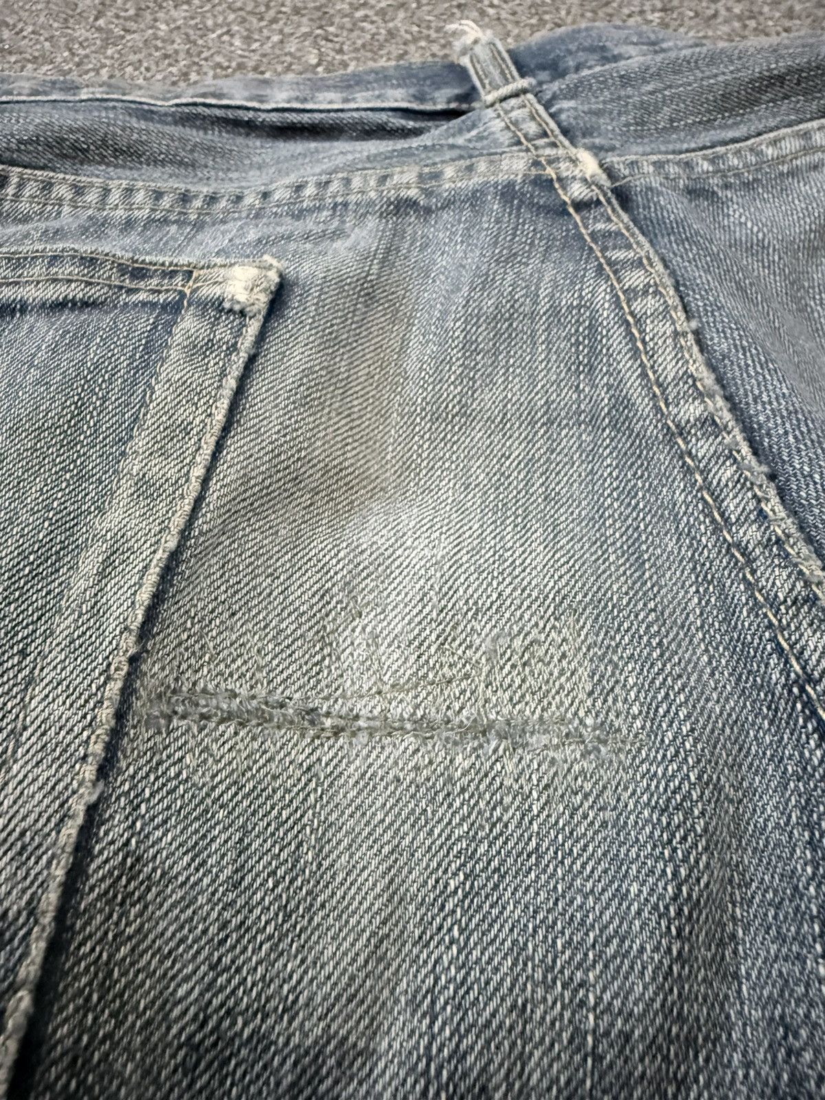 Fashion Victim Vintage 90s Japanese Denim Gu Distressed Size US 34 / EU 50 - 9 Thumbnail