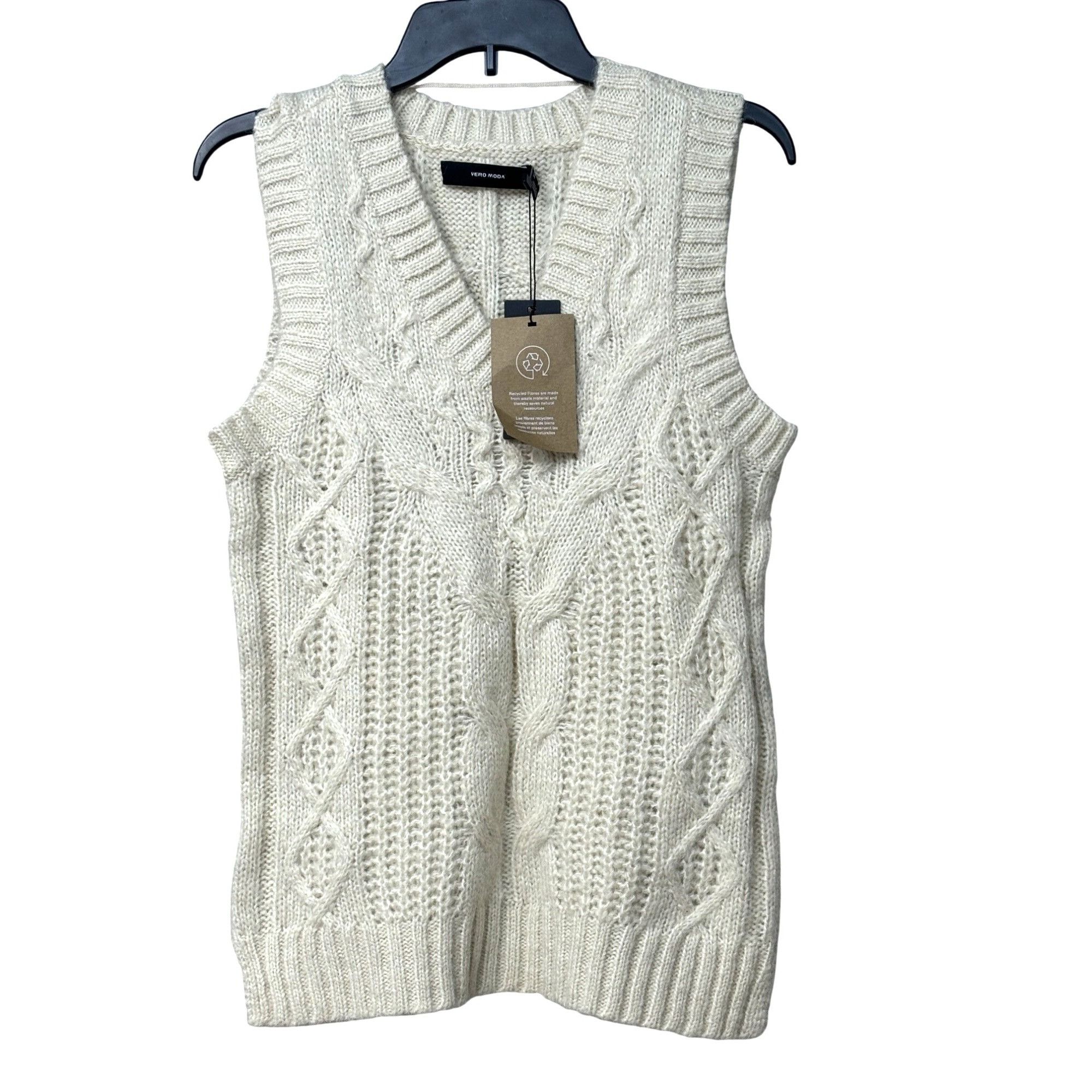 Other Vero Moda Briella V-neck Cable-Knit Sleeveless Sweater, S, B Size S / US 4 / IT 40 - 1 Thumbnail