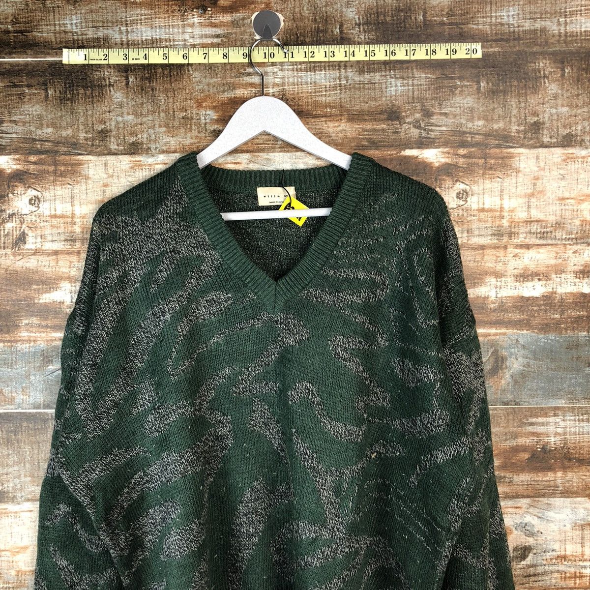 Homespun Knitwear Villa St made in japan vintage Green Knitwear #A2041 Size US XL / EU 56 / 4 - 2 Thumbnail