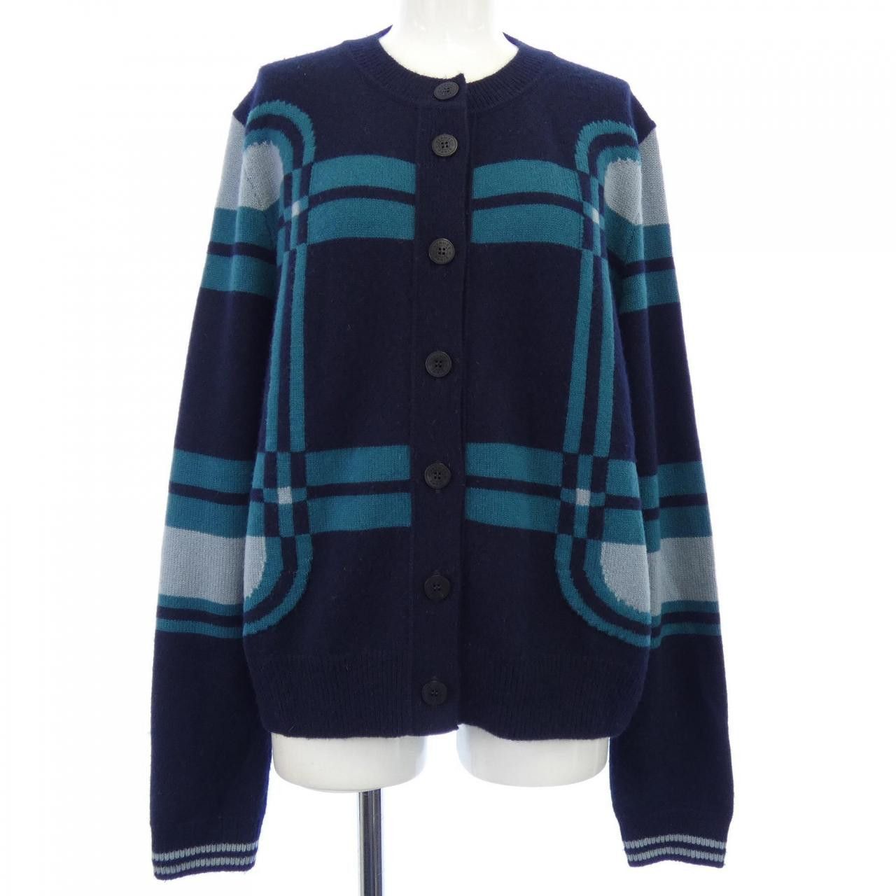 Hermes Hermes Hermes BRIDES DE GALA TARTAN Cashmere Cardigan40 Textile Tops DUTY FREE for USA Size ONE SIZE - 1 Thumbnail