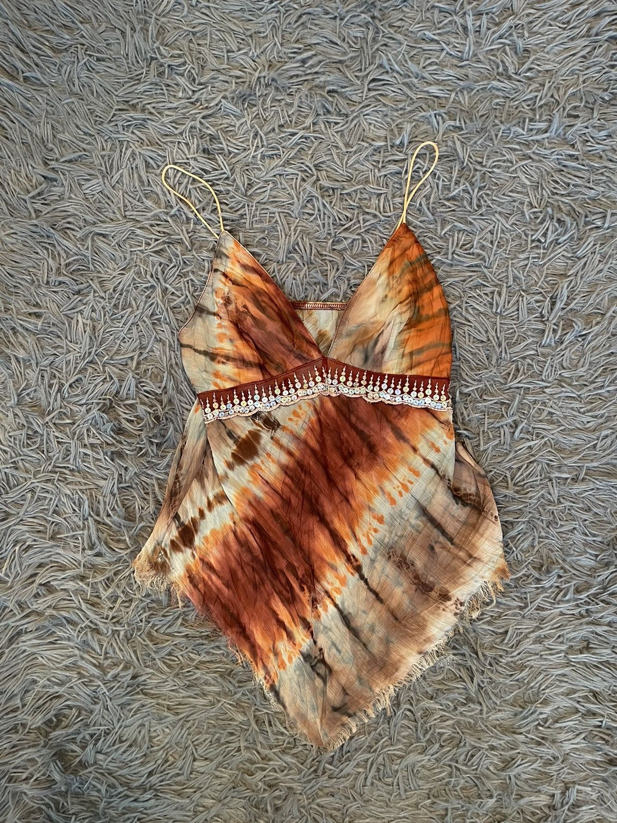 Vintage Y2K vintage Italian mesh JPG style cami tank top Size S / US 4 / IT 40 - 1 Thumbnail