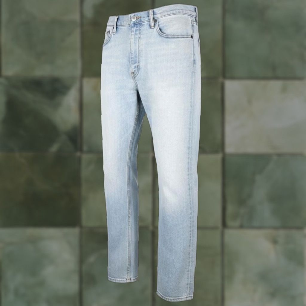 Levi's Levi's Jeans Mens 34x34 Blue Light Wash Straight Stretch Denim Zip Fly S40154 5-Pocket Logo Size US 34 / EU 50 - 1 Thumbnail
