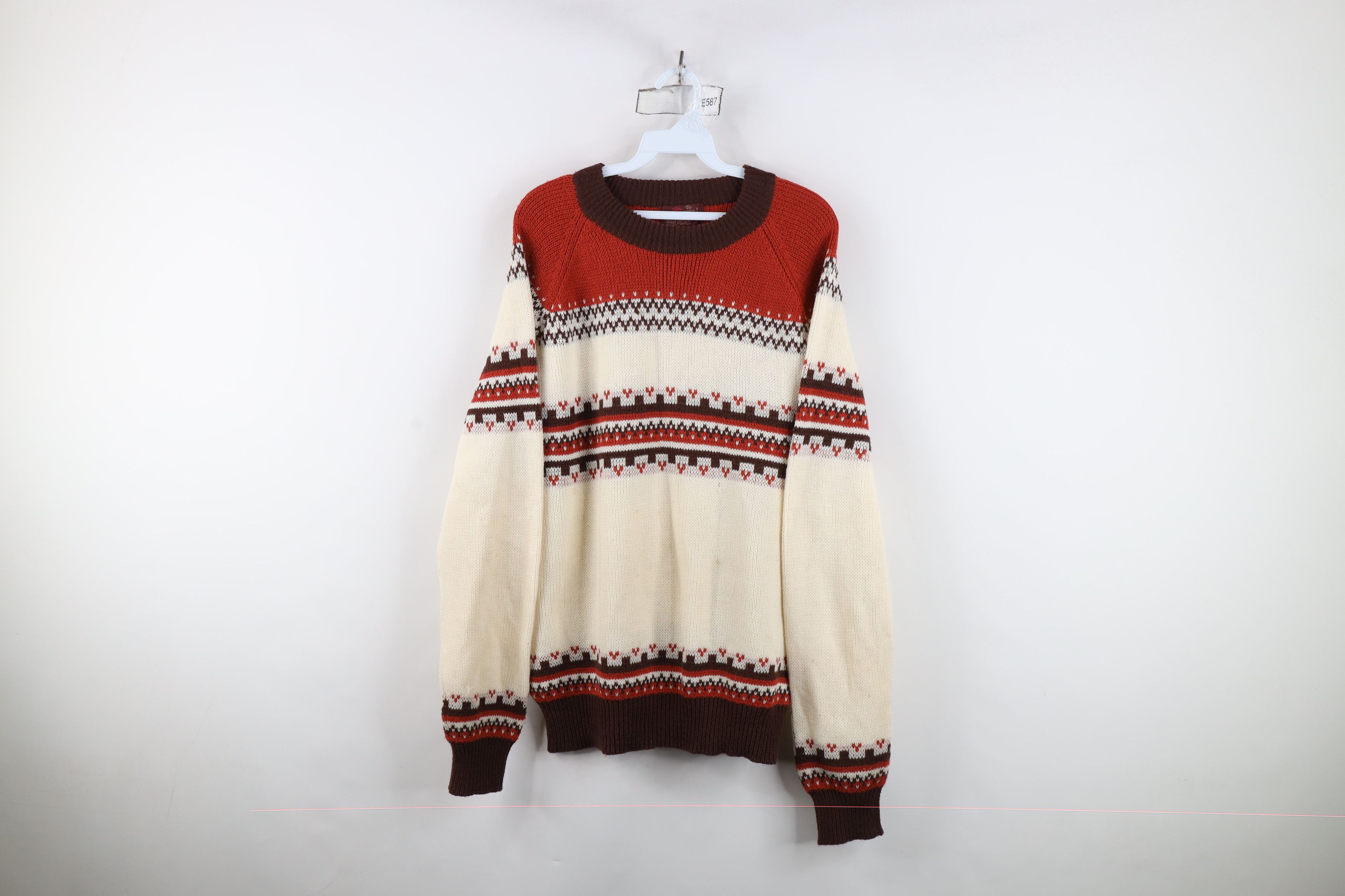 Vintage Vintage 60s 70s Mid Century Modern MCM Sweater Earth Tone Size US XL / EU 56 / 4 - 1 Thumbnail