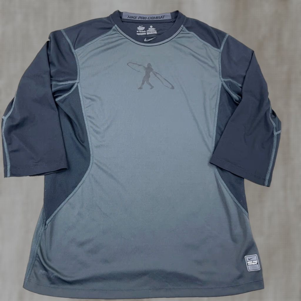 Nike Nike Pro Shirt Men Large Black Fitted Ken Griffey Jr Swing Man Center Swoosh Size US L / EU 52-54 / 3 - 1 Thumbnail