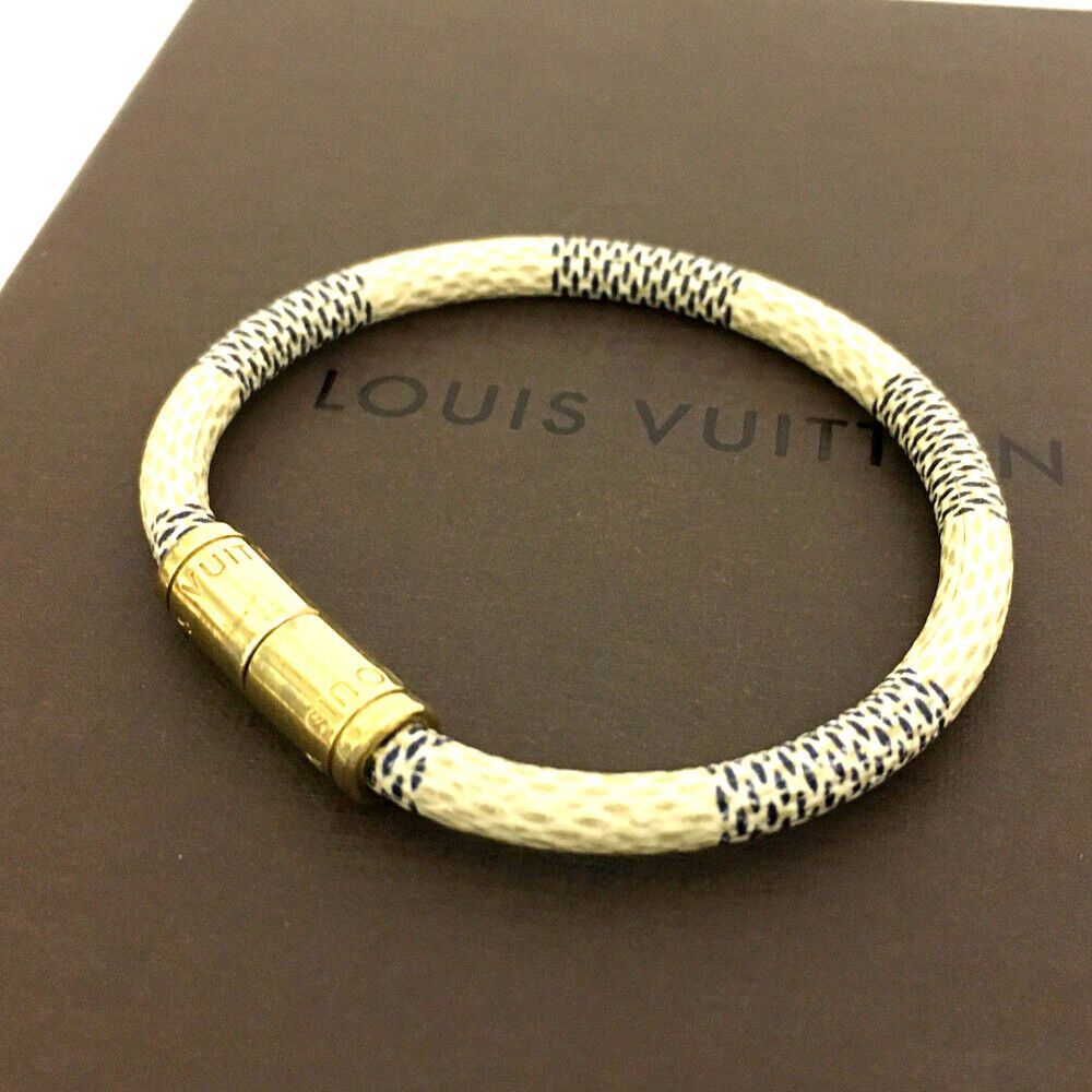 Louis Vuitton Damier Azur Box It Wrap Bracelet - Brass Wrap