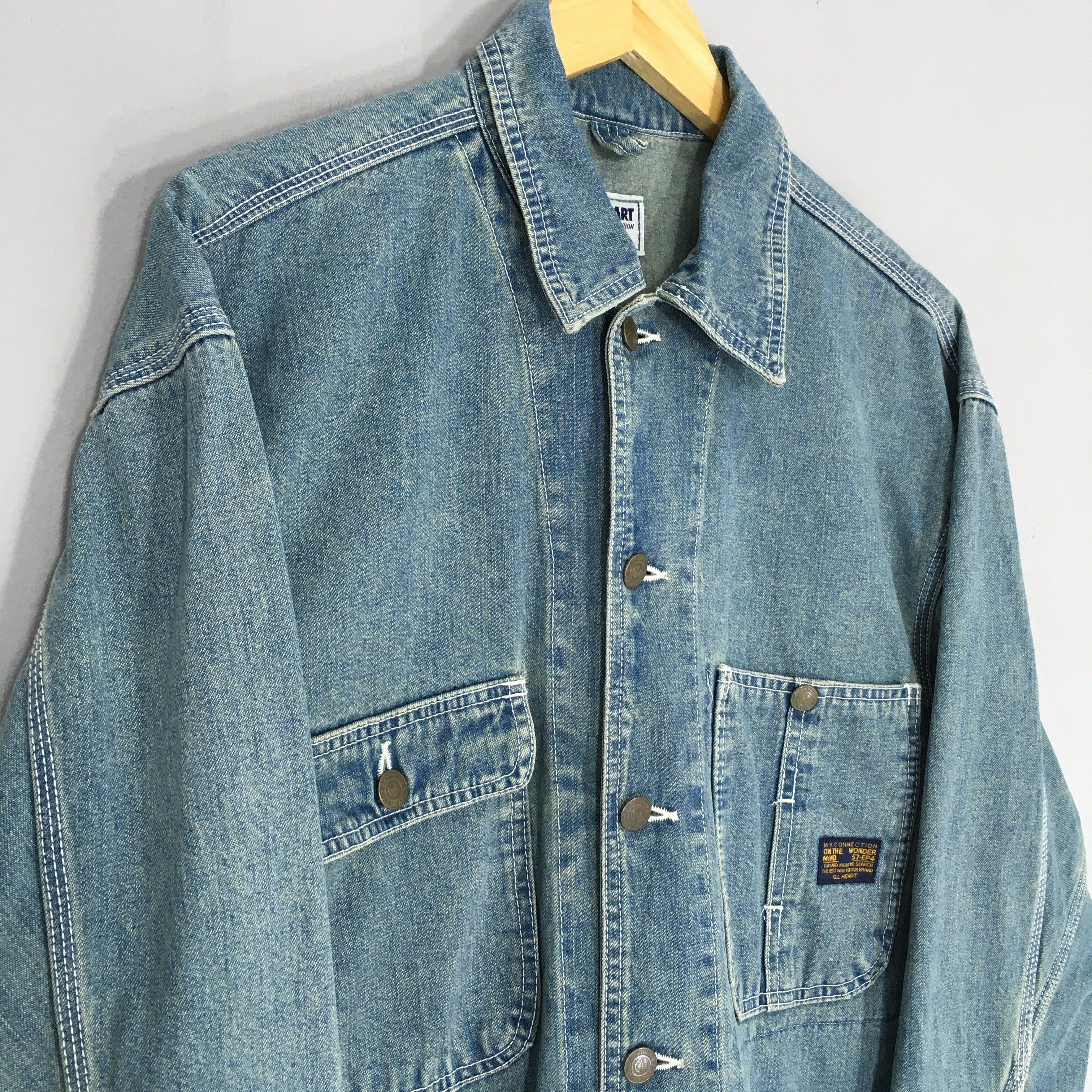 Vintage Vintage 90s GL Heart Union Made Workers Denim Jacket Medium Size US M / EU 48-50 / 2 - 3 Thumbnail