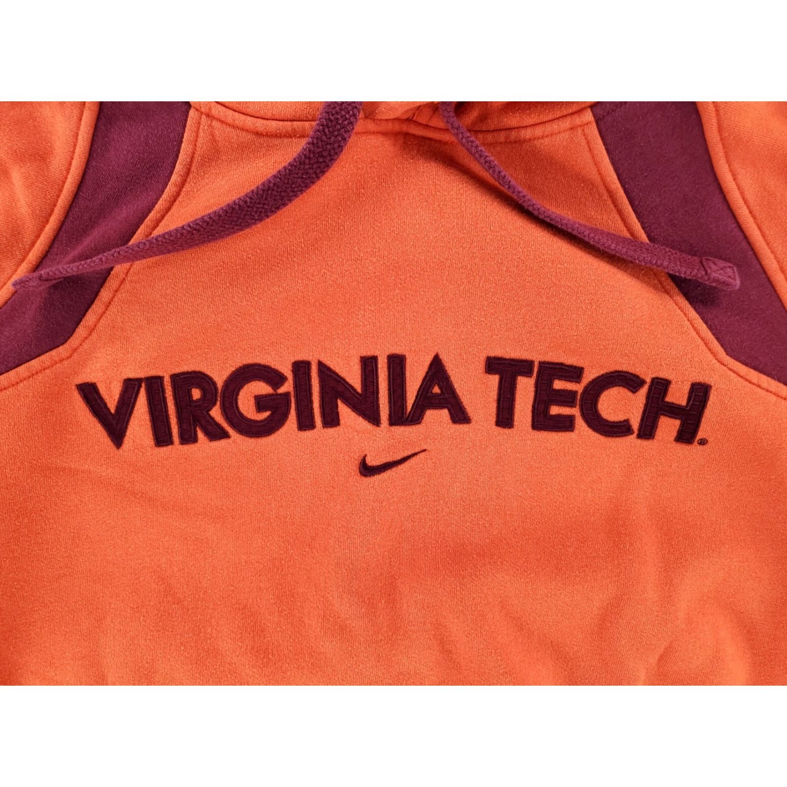 Nike Nike Virginia Tech Hoodie Sweatshirt Orange Kangaroo Pocket Embroidered Mens S Size US S / EU 44-46 / 1 - 2 Thumbnail