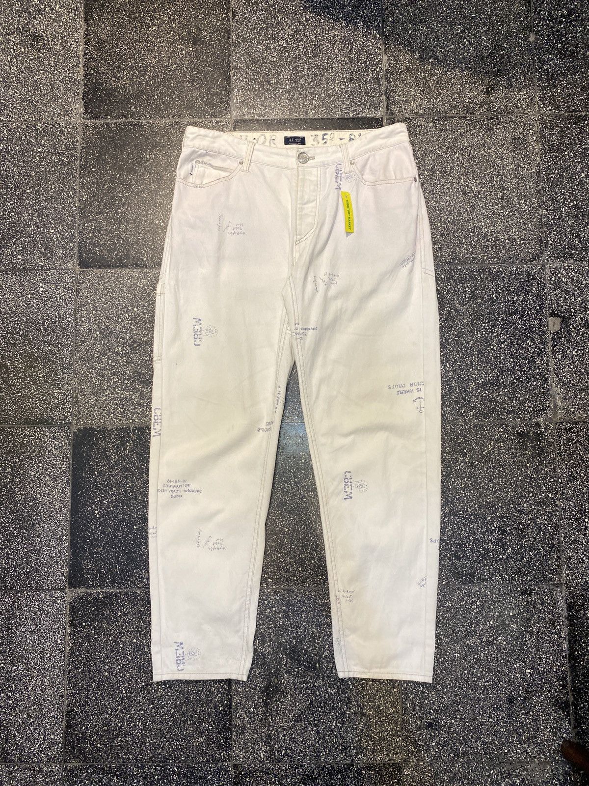 Armani Exchange Armani Exchange Denim White Pattern Crew! Size US 34 / EU 50 - 2 Thumbnail