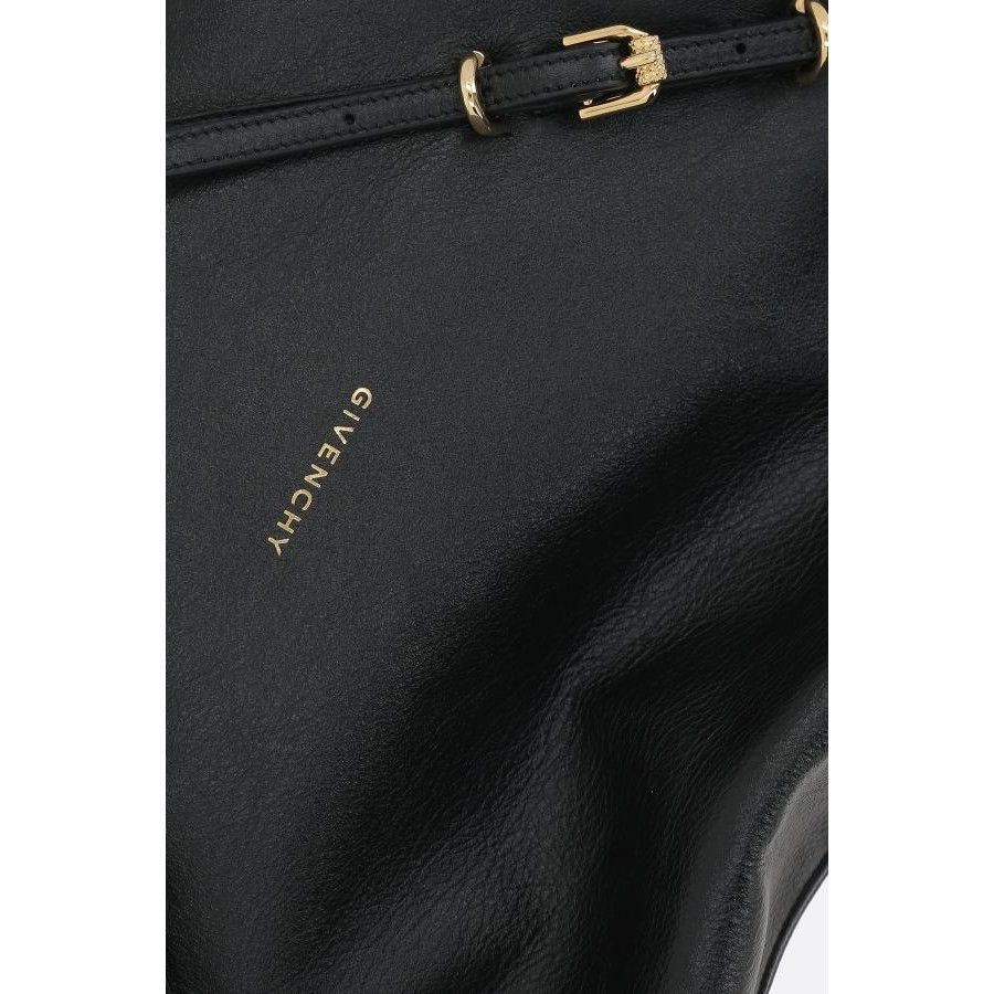 Givenchy GIVENCHY Voyou Chain Medium Black Grainy Leather Shoulder Ba Size ONE SIZE - 4 Thumbnail