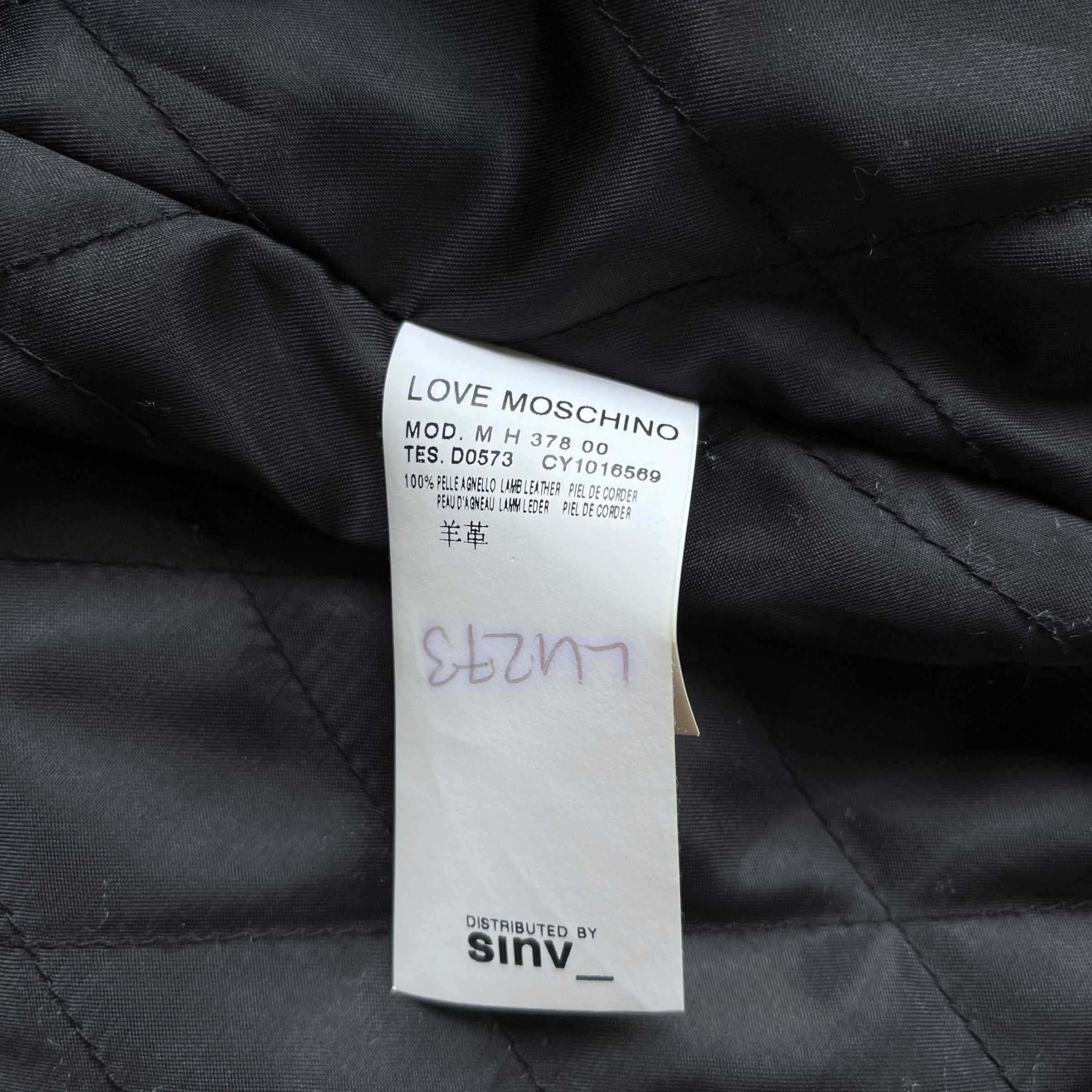 Moschino Vintage Y2K Women's Love Moschino Black Leather Jacket Size M / US 6-8 / IT 42-44 - 5 Thumbnail