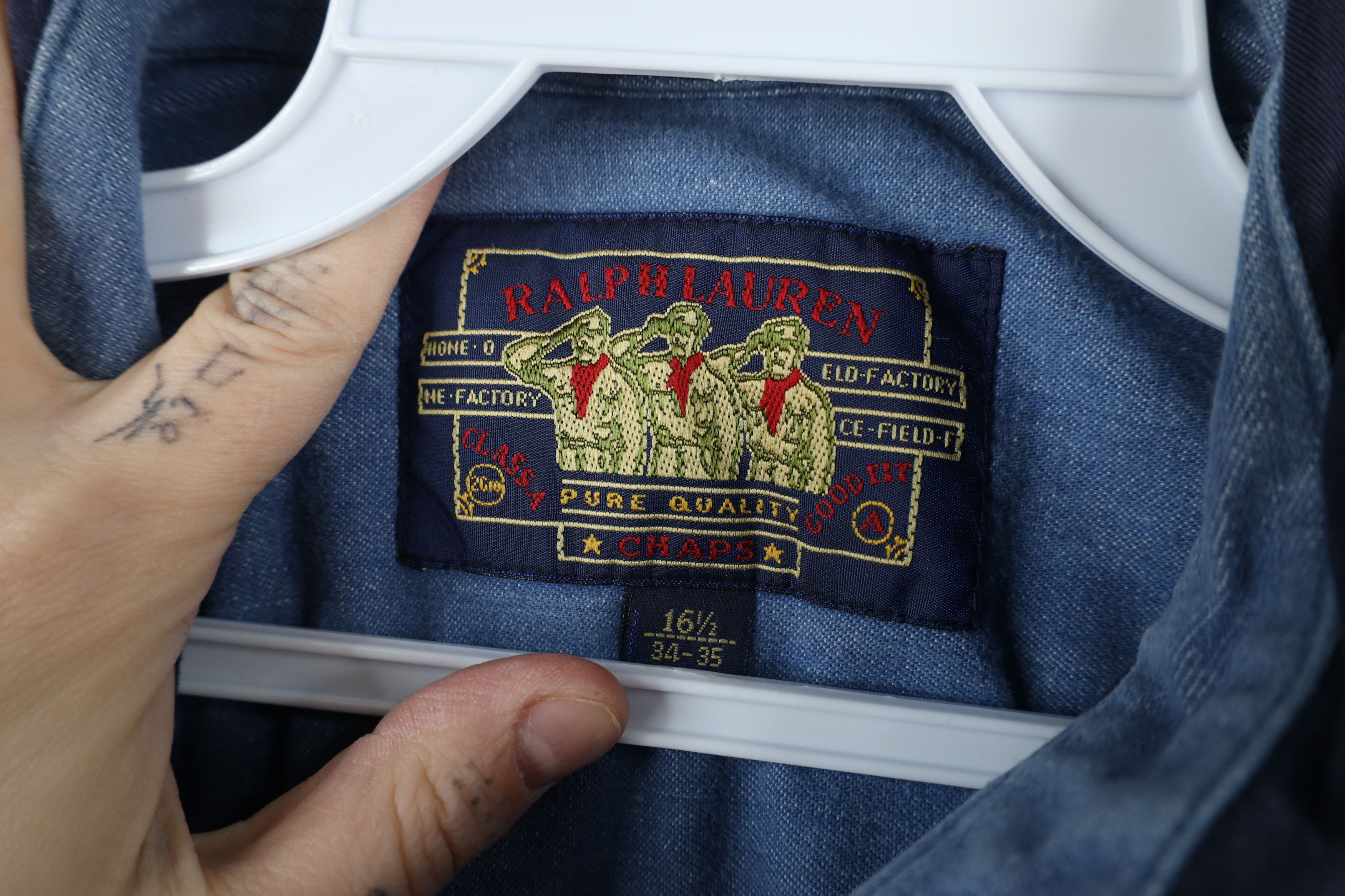 Vintage 90s Chaps Ralph Lauren Boy Scout Tag Button Shirt