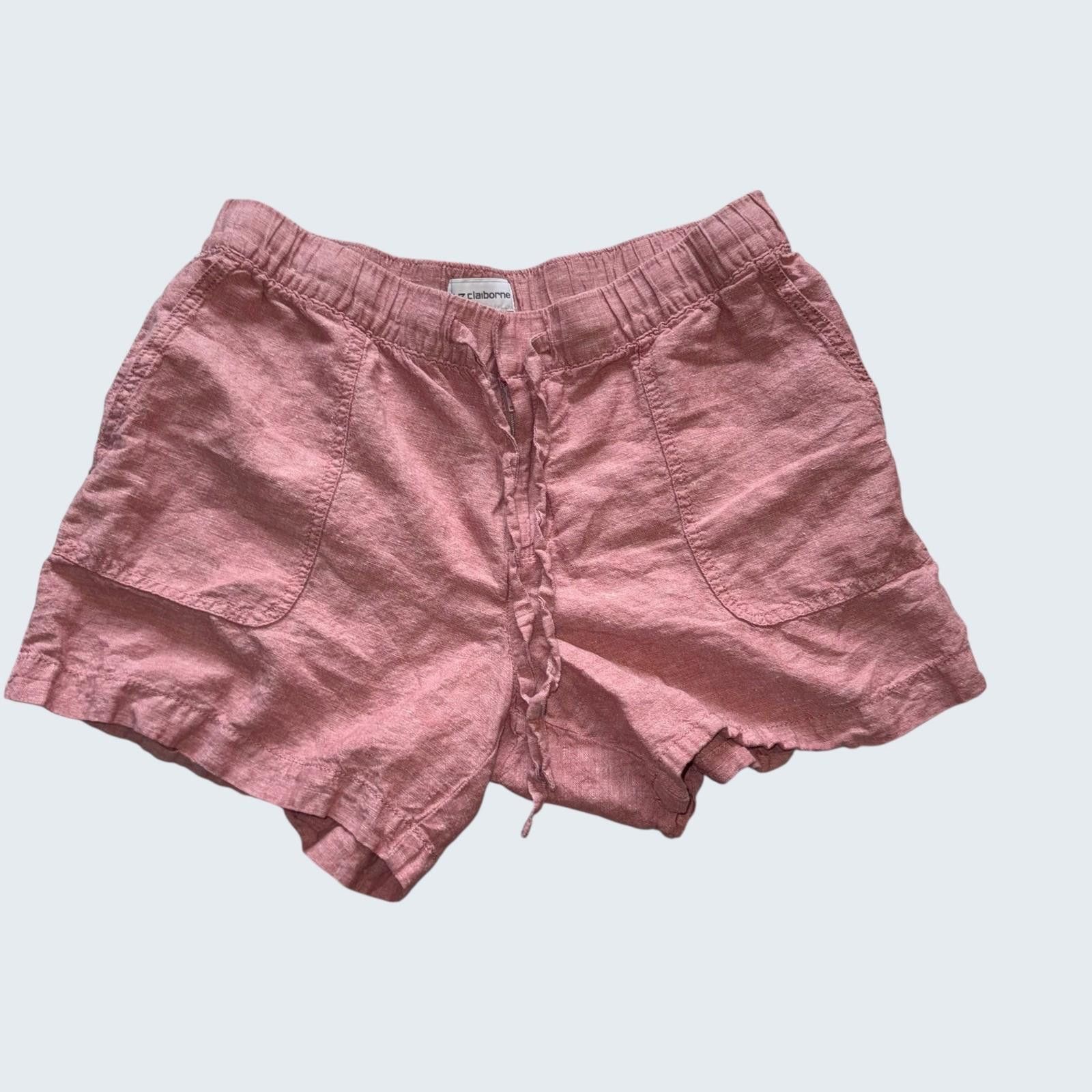 Other Liz Claiborne Womens Linen Blend Elastic Waist Shorts M Size 32" / US 10 / IT 46 - 1 Thumbnail