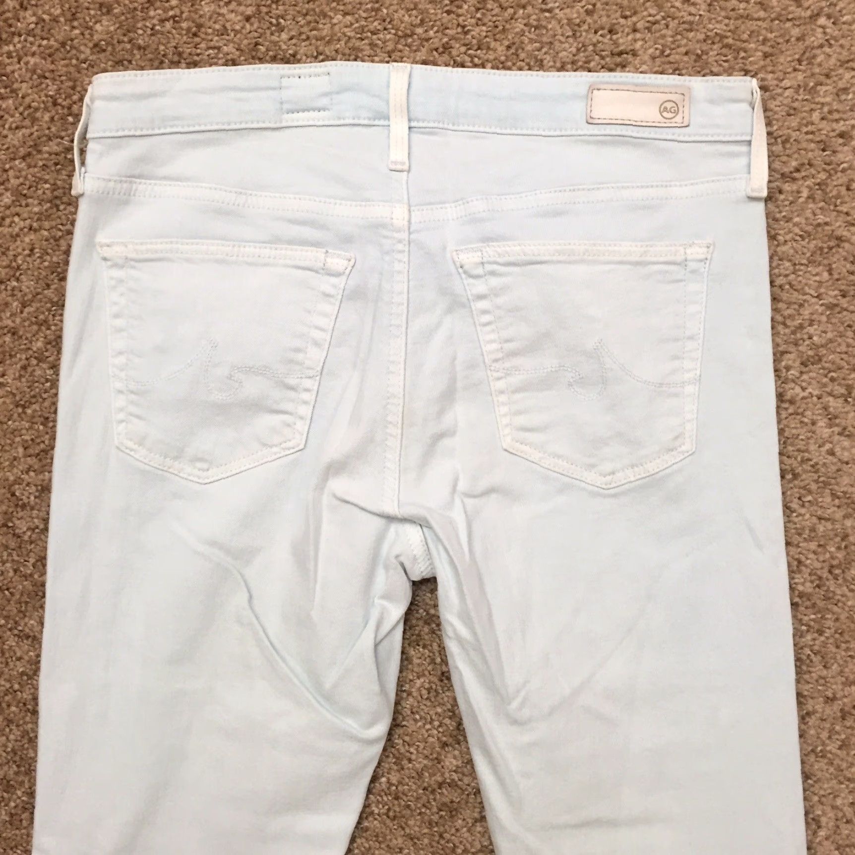 Denime AG Adriano Goldschmied Jeans Skinny Low Rise 27 Light Wash Denim Women/Regular Size 27 Inseam 28" Slim Legging Ana 5" leg opening Size 27" / US 4 / IT 40 - 5 Thumbnail