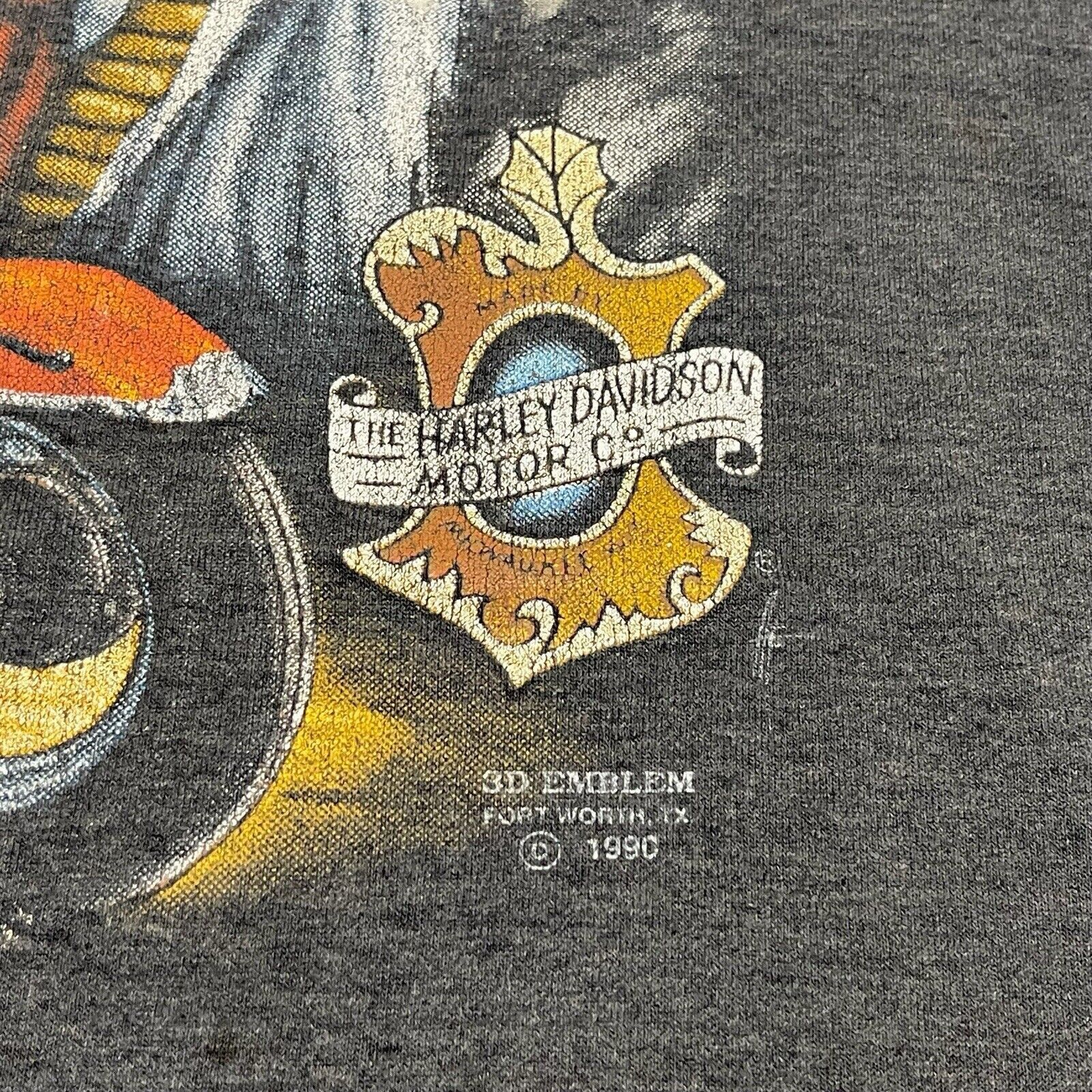 Harley Davidson × Vintage Vintage 3D EMBLEM Harley Davidson Indian Biker T shirt 3XL Size US XXL / EU 58 / 5 - 3 Thumbnail