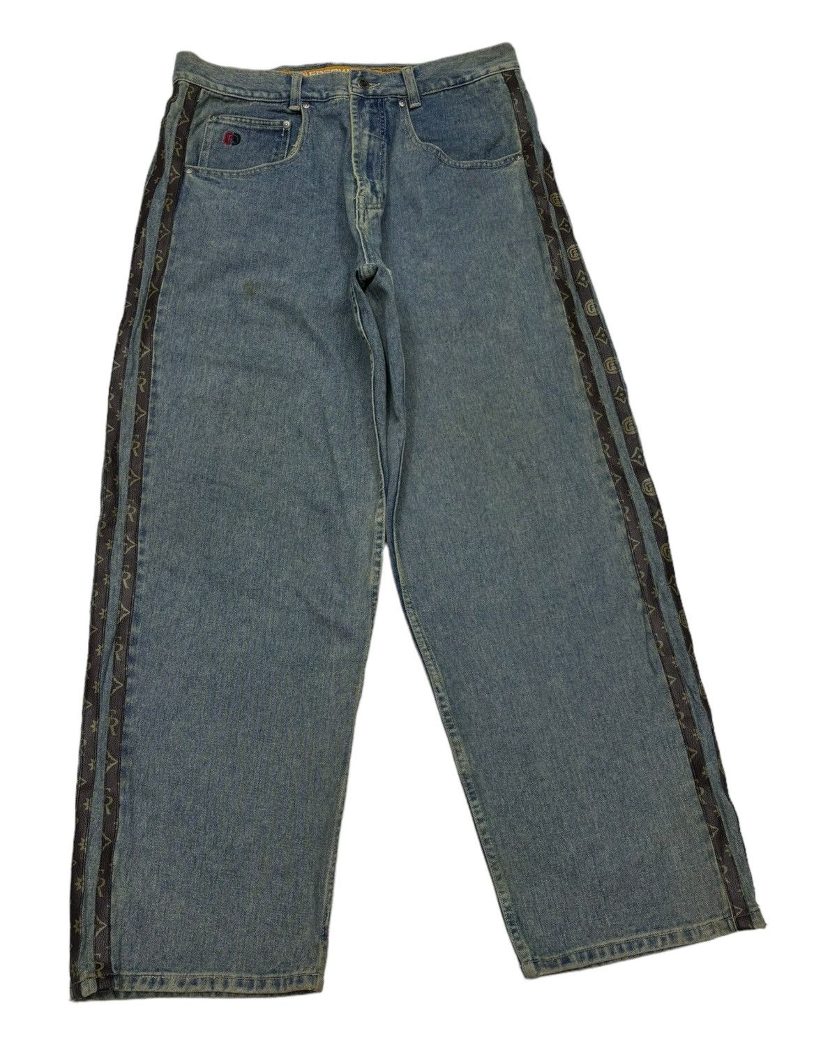 If Six Was Nine 🔥FREAKY MASSIVE LV MONOGRAM BAGGY JEANS HYPE Size US 34 / EU 50 - 3 Thumbnail